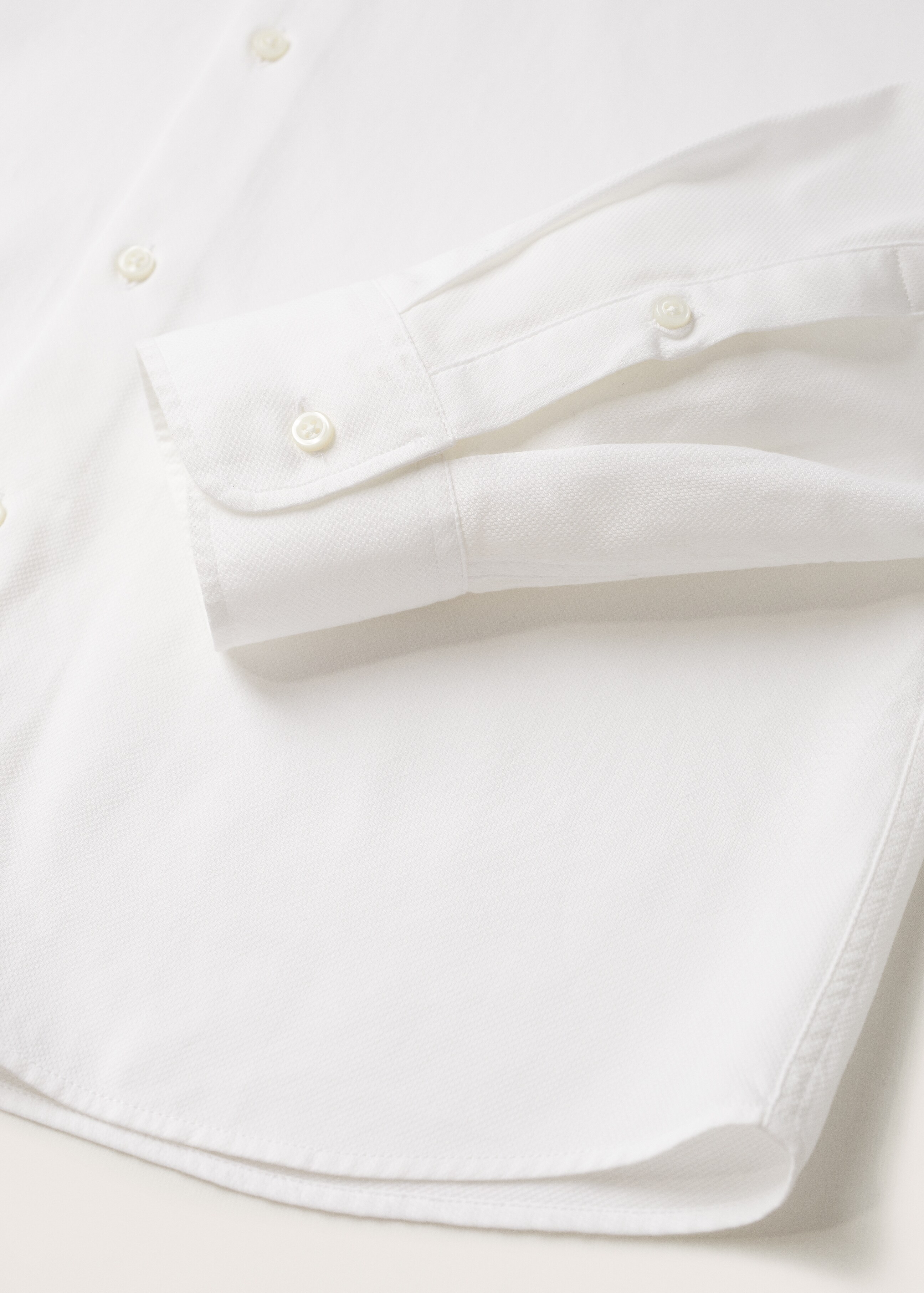 Slim fit structured cotton shirt - Details of the article 7