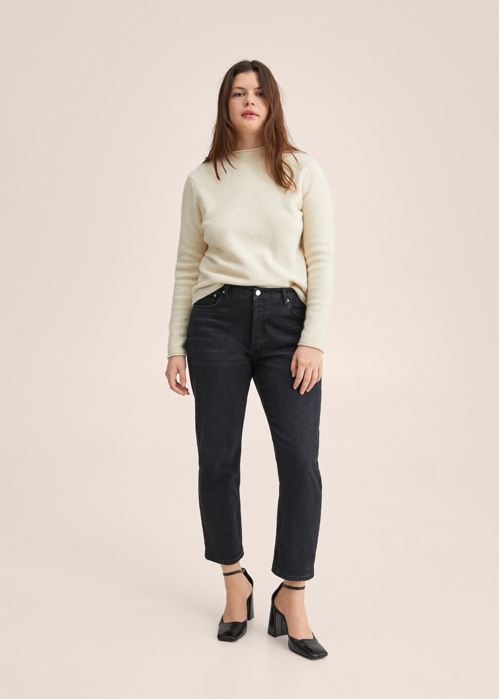 Slim mid-rise cropped jeans - Details of the article 3