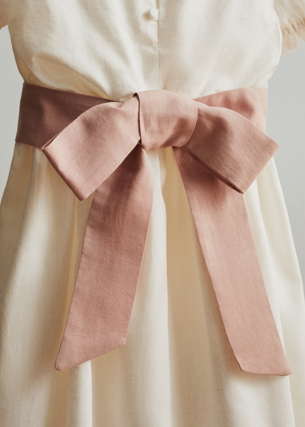 Bow puff sleeves dress - Details of the article 1