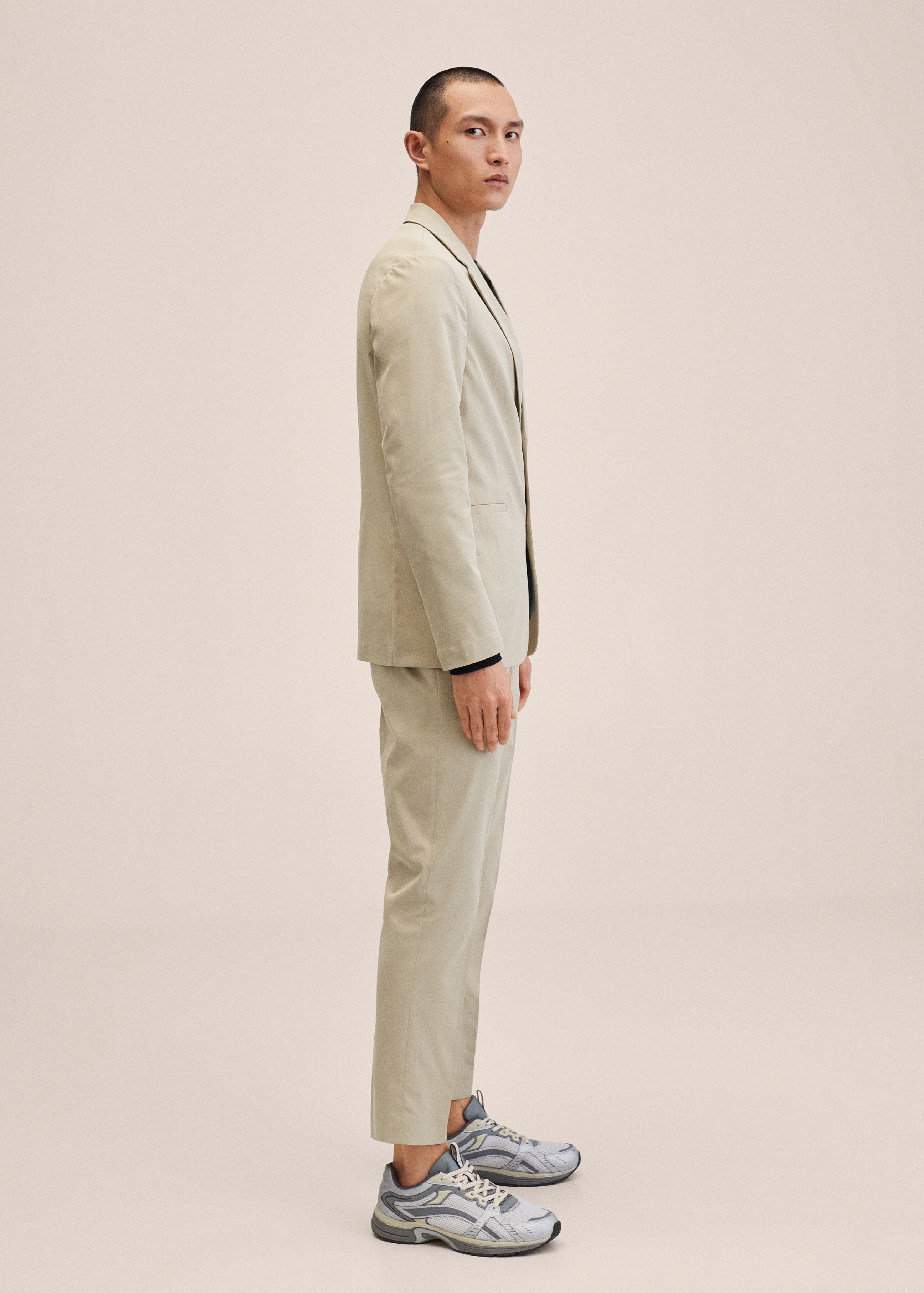 Slim-fit stretch suit trousers - Details of the article 2