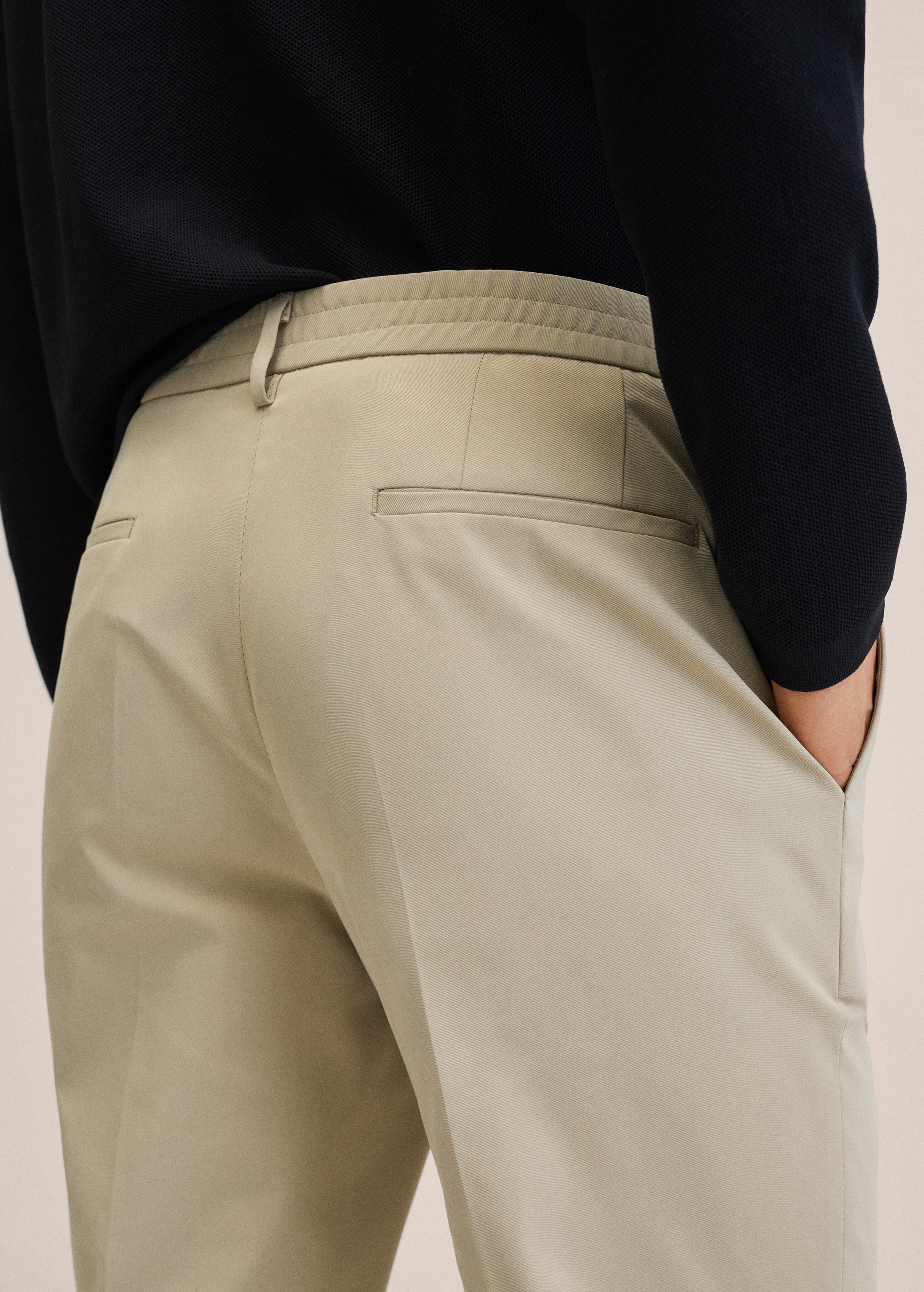 Slim-fit stretch suit trousers - Details of the article 3