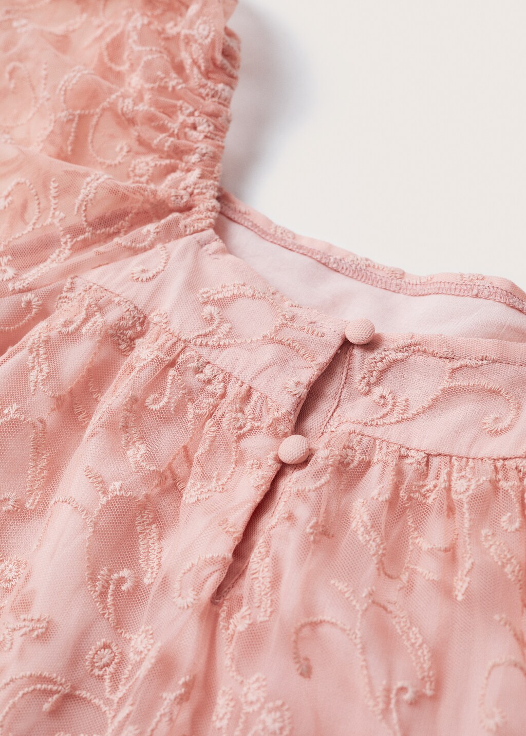 Floral embroidery tulle dress - Details of the article 8