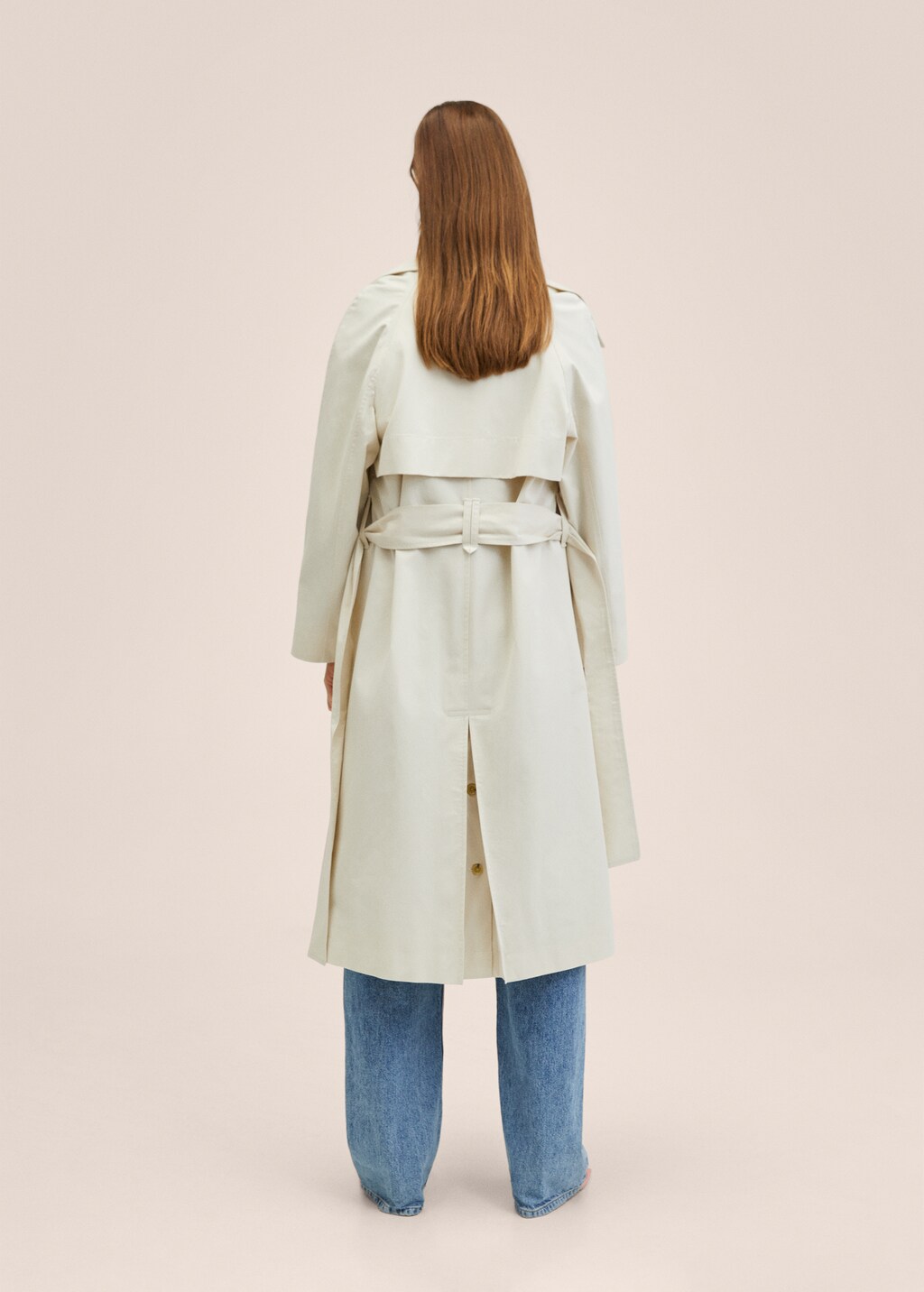 Oversize water-repellent trench coat - Reverse of the article