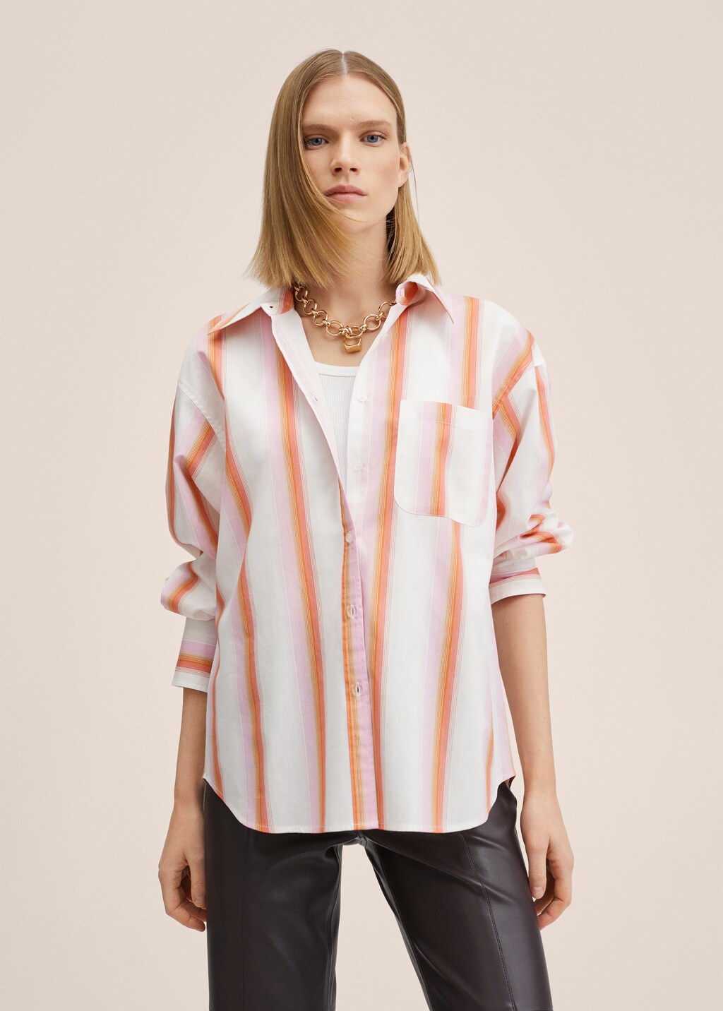 Striped cotton shirt - Medium plane