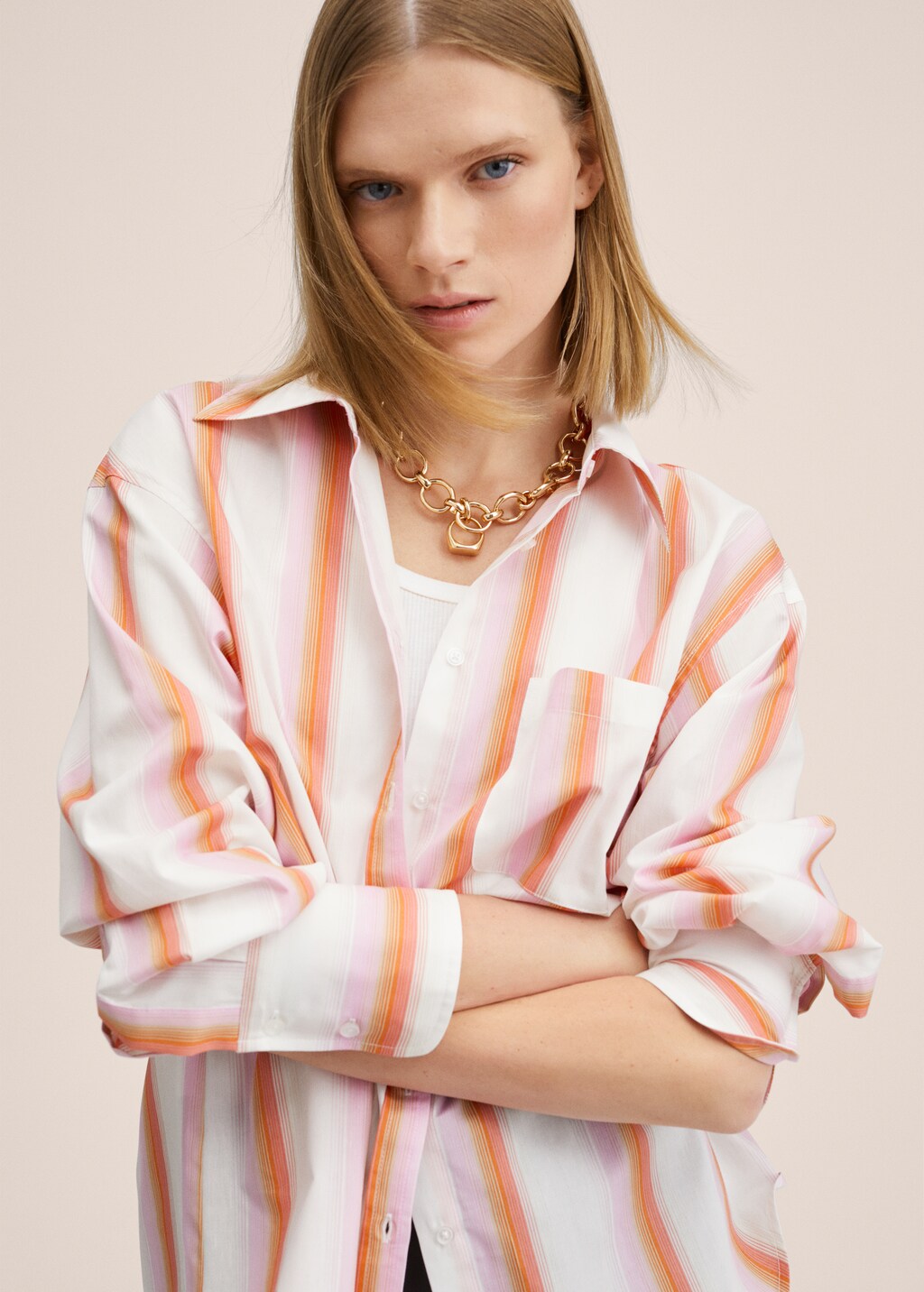 Striped cotton shirt - Details of the article 1