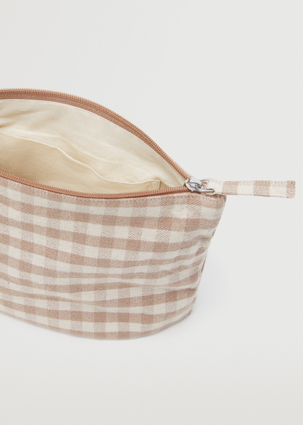 Gingham check cosmetic bag - Details of the article 2