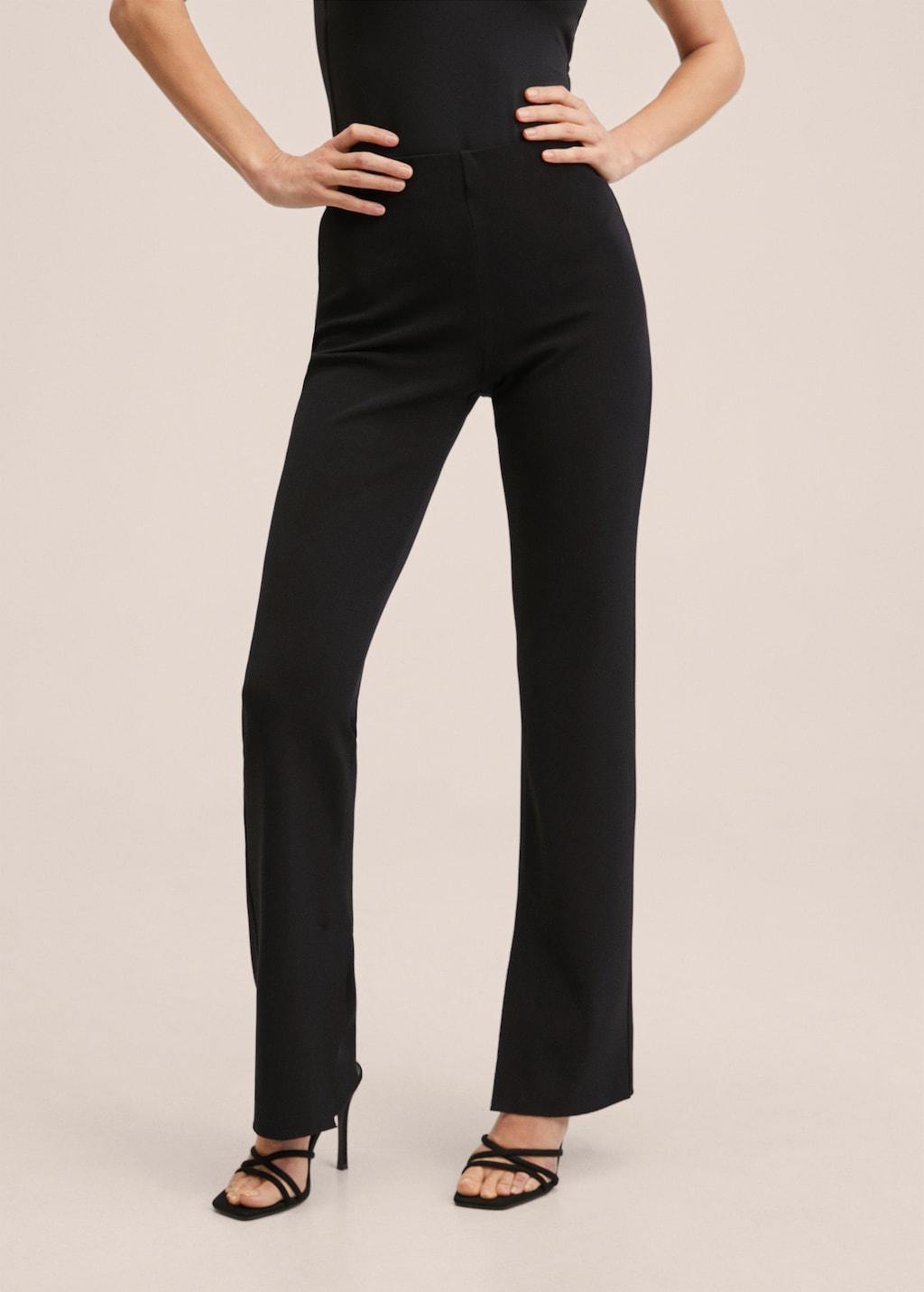 Side slit flowy pants - Women | MANGO OUTLET USA