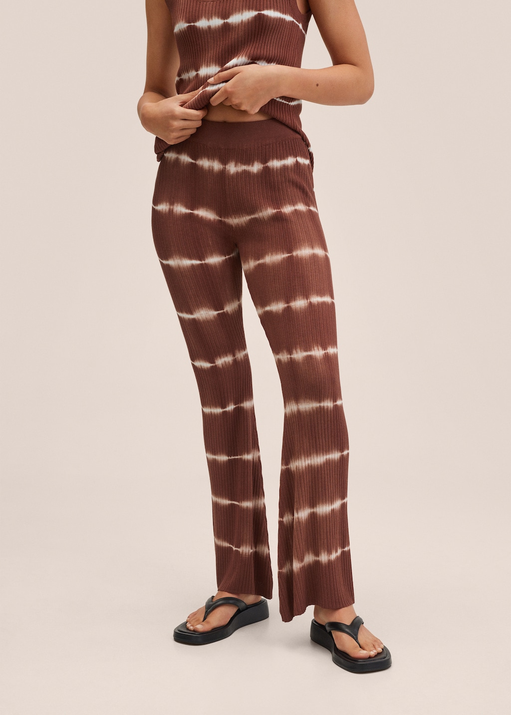 Tie-dye print trousers