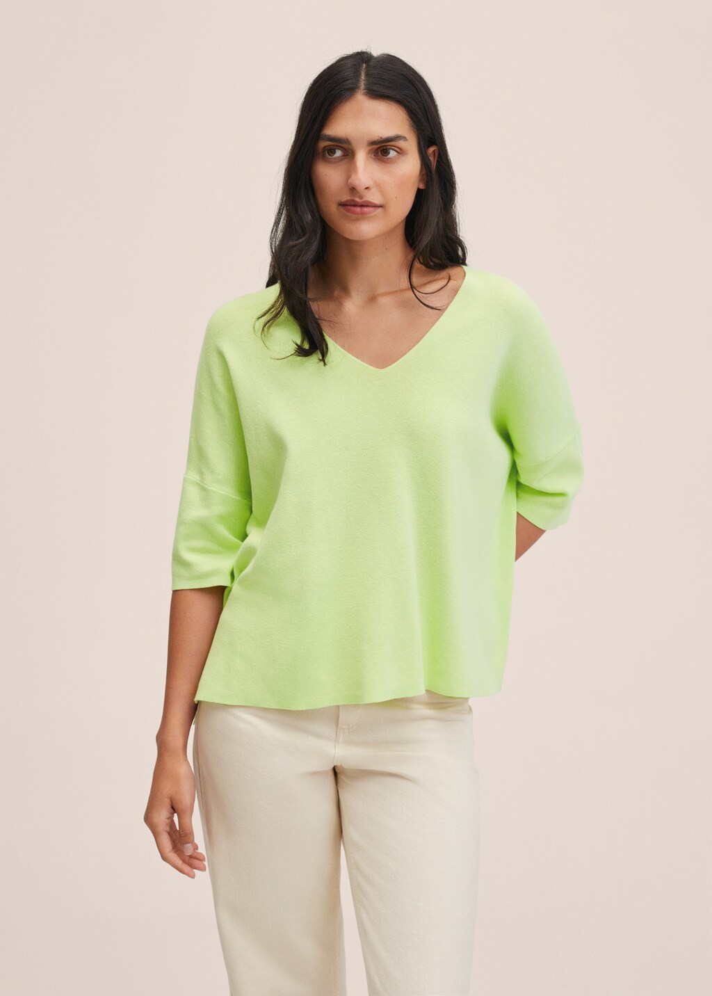 Pull-over coton oversize - Plan moyen