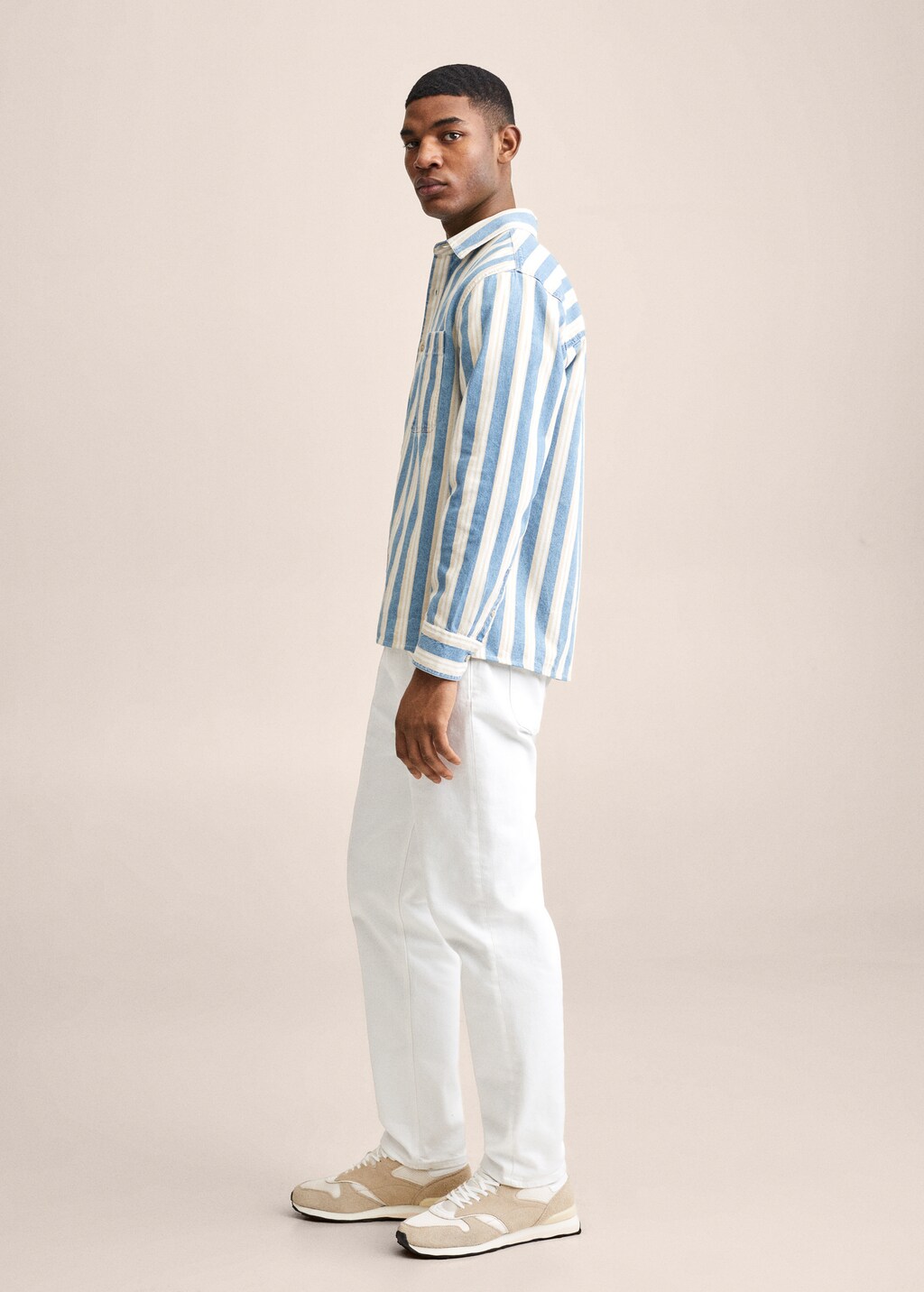 Striped denim shirt - Details of the article 2