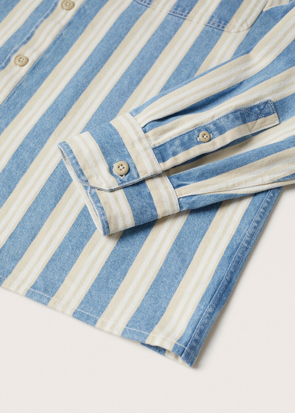 Striped denim shirt - Details of the article 8