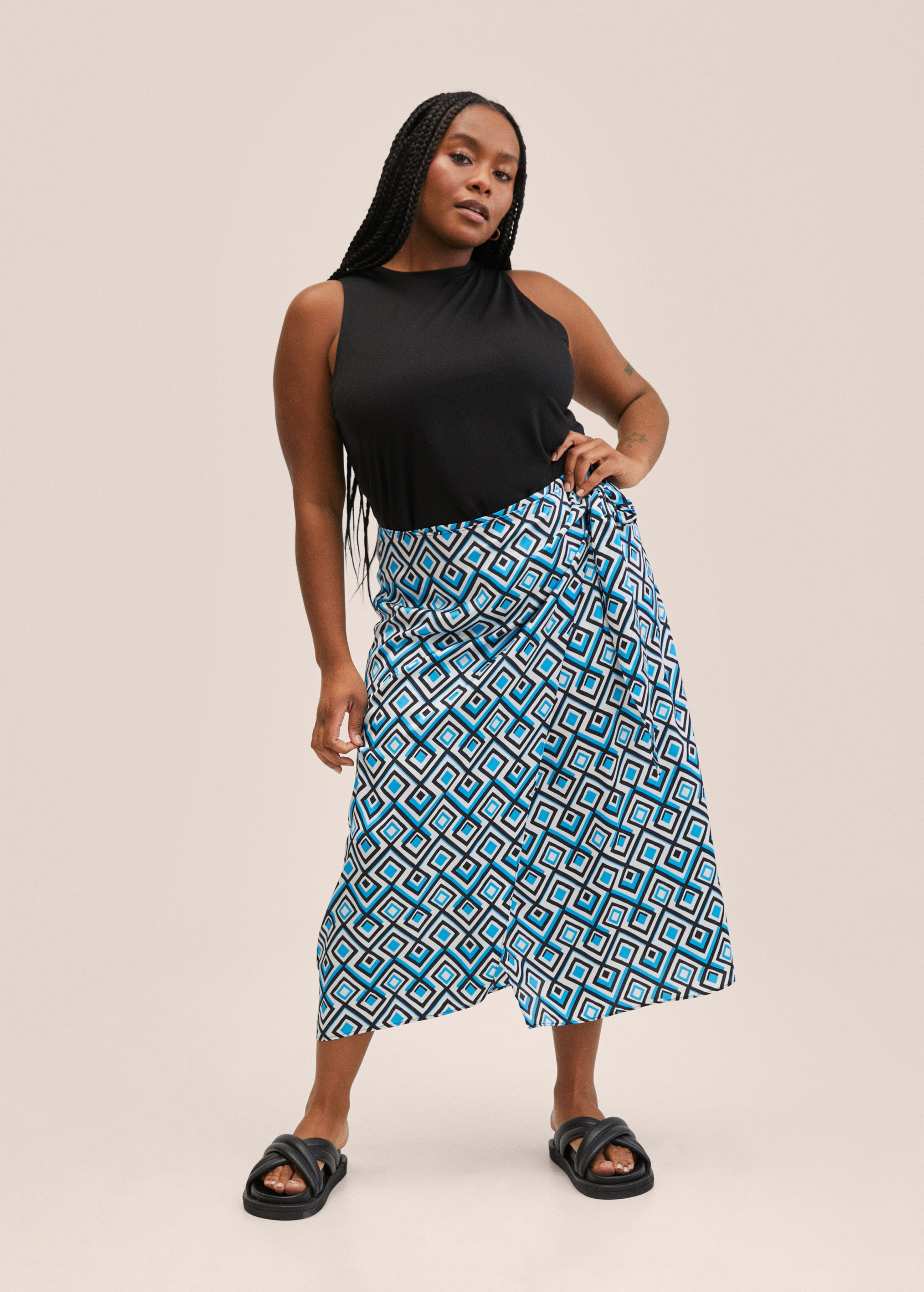 Wrap print skirt - Details of the article 4