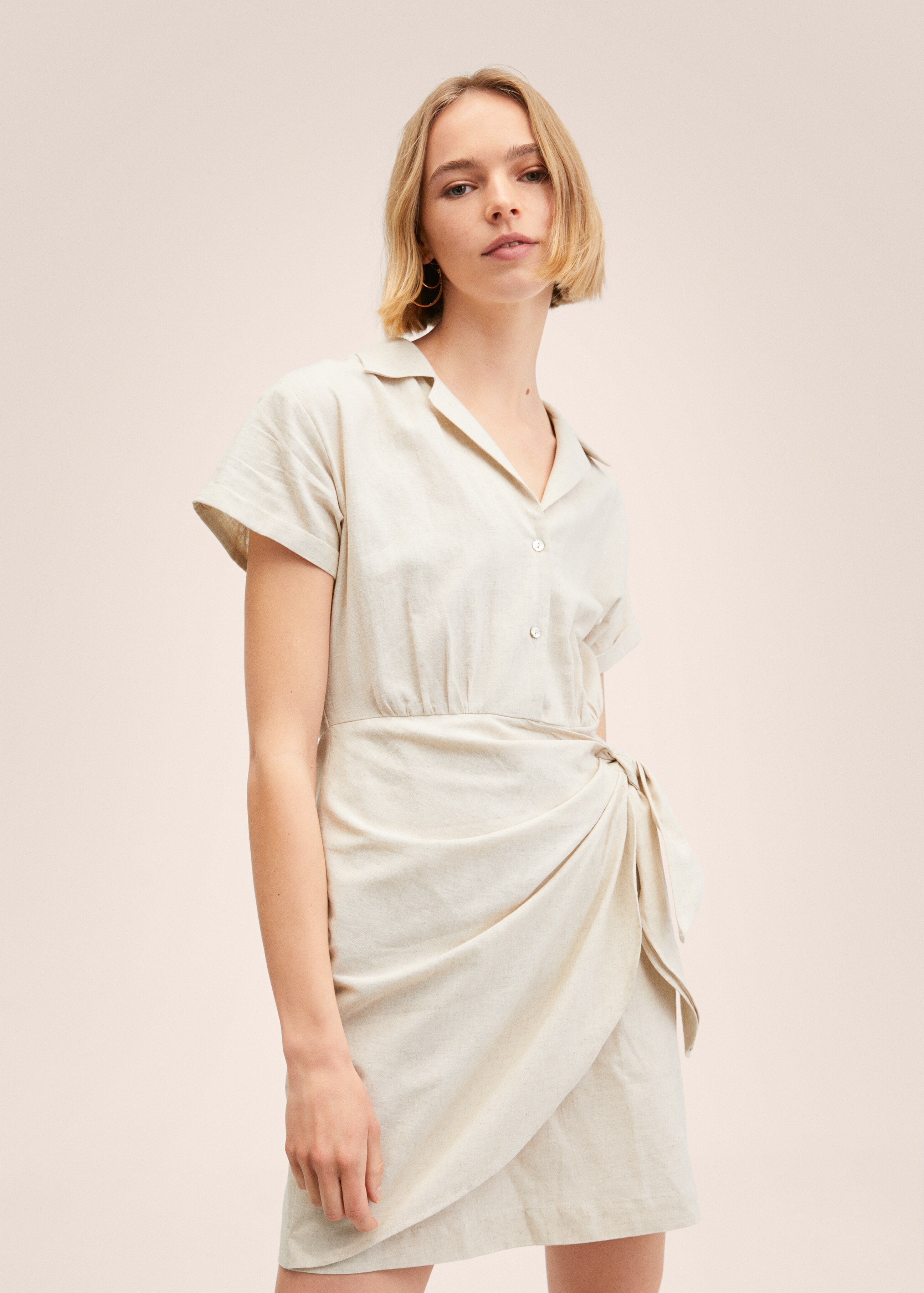 Linen-cotton dress