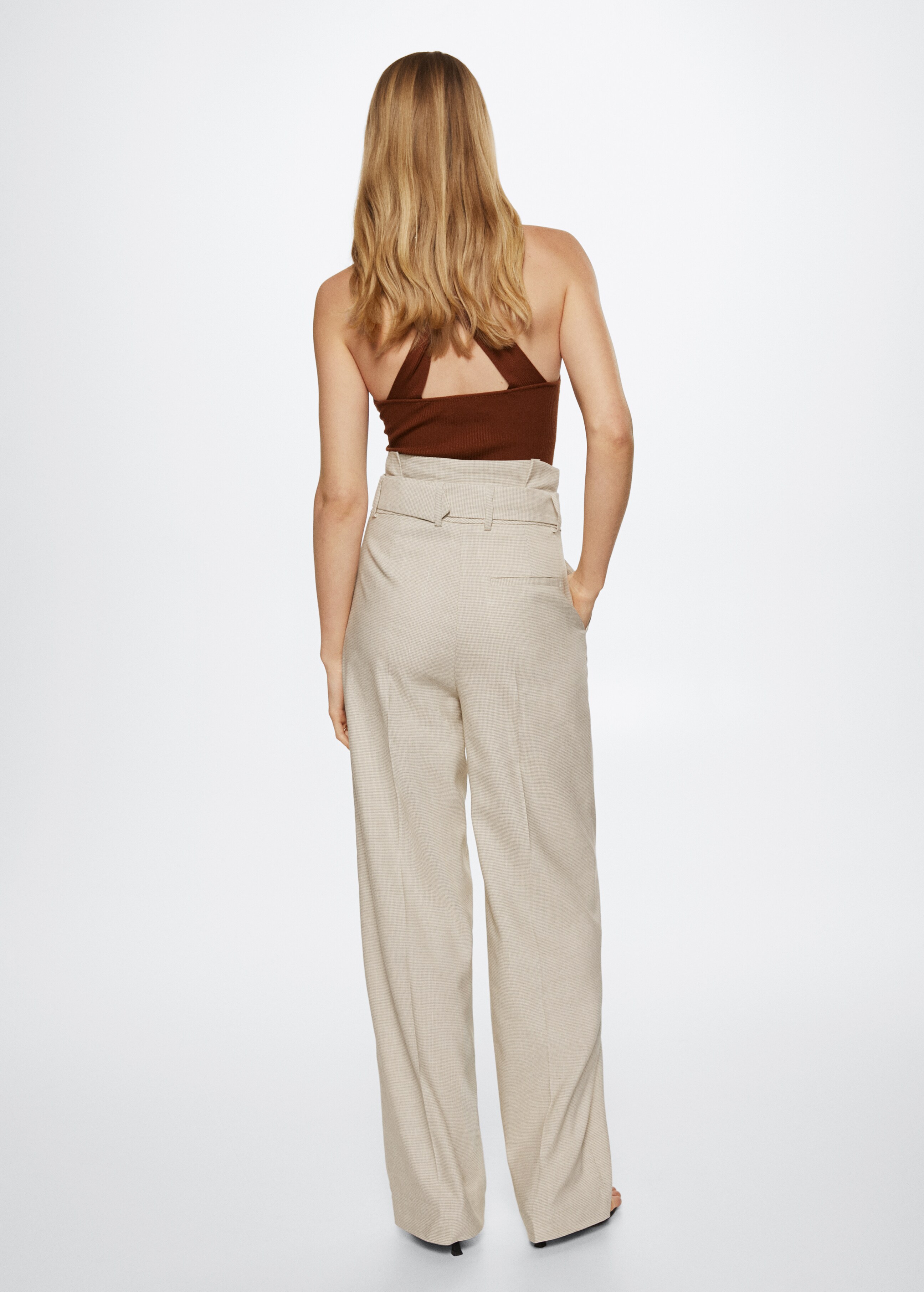 Belt check trousers - Reverse of the article