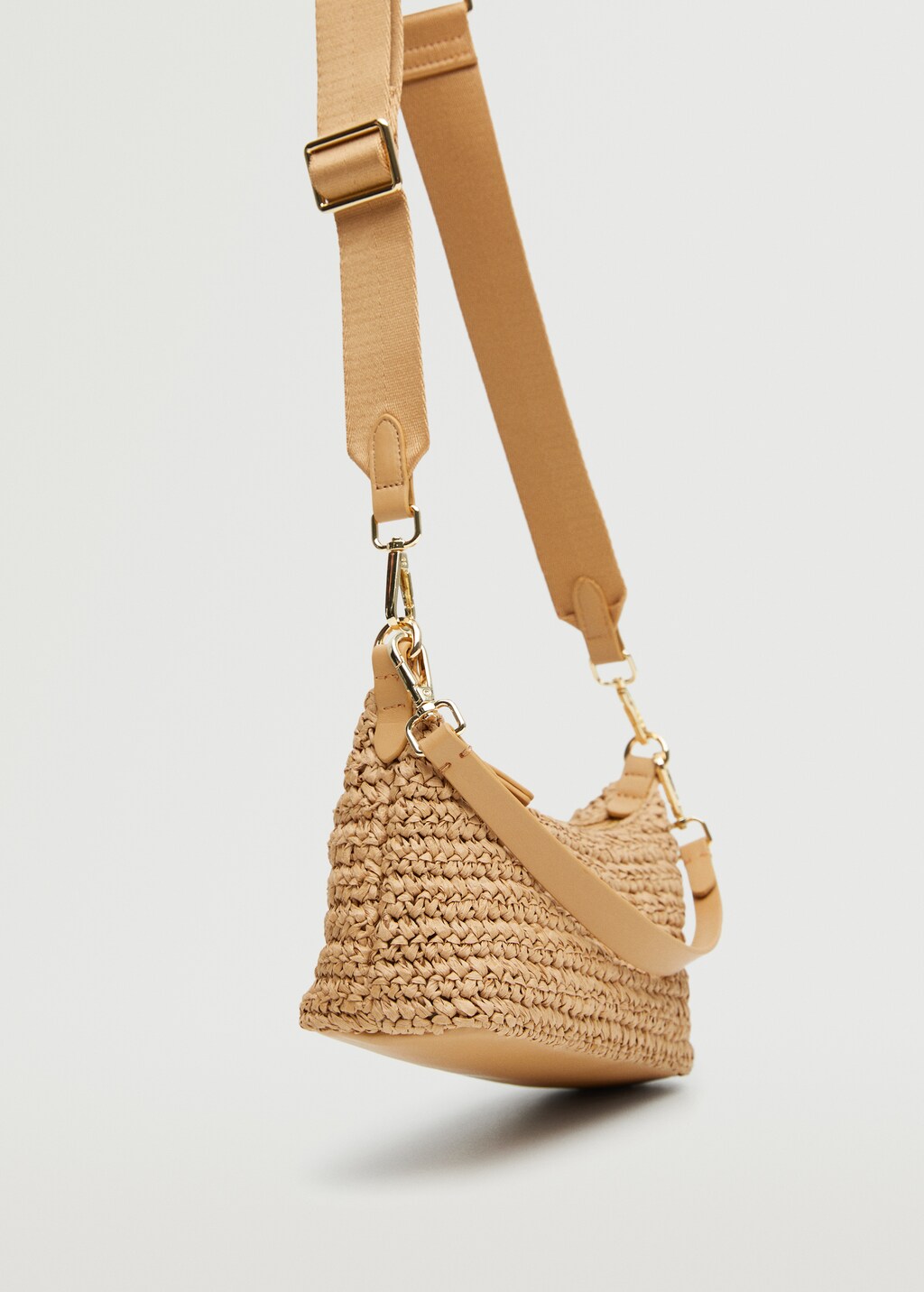 Raffia crossbody bag - Medium plane