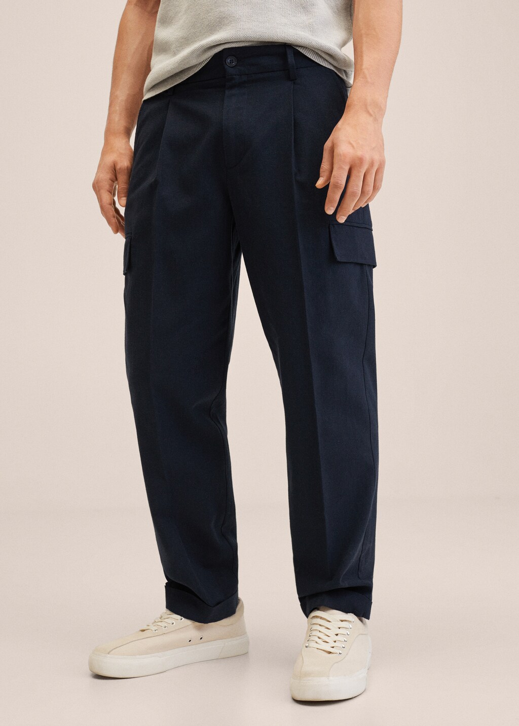 Linen cargo pants - Medium plane