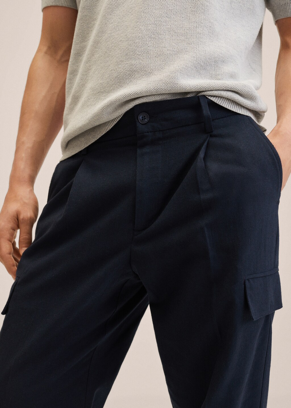 Linen cargo pants - Details of the article 1