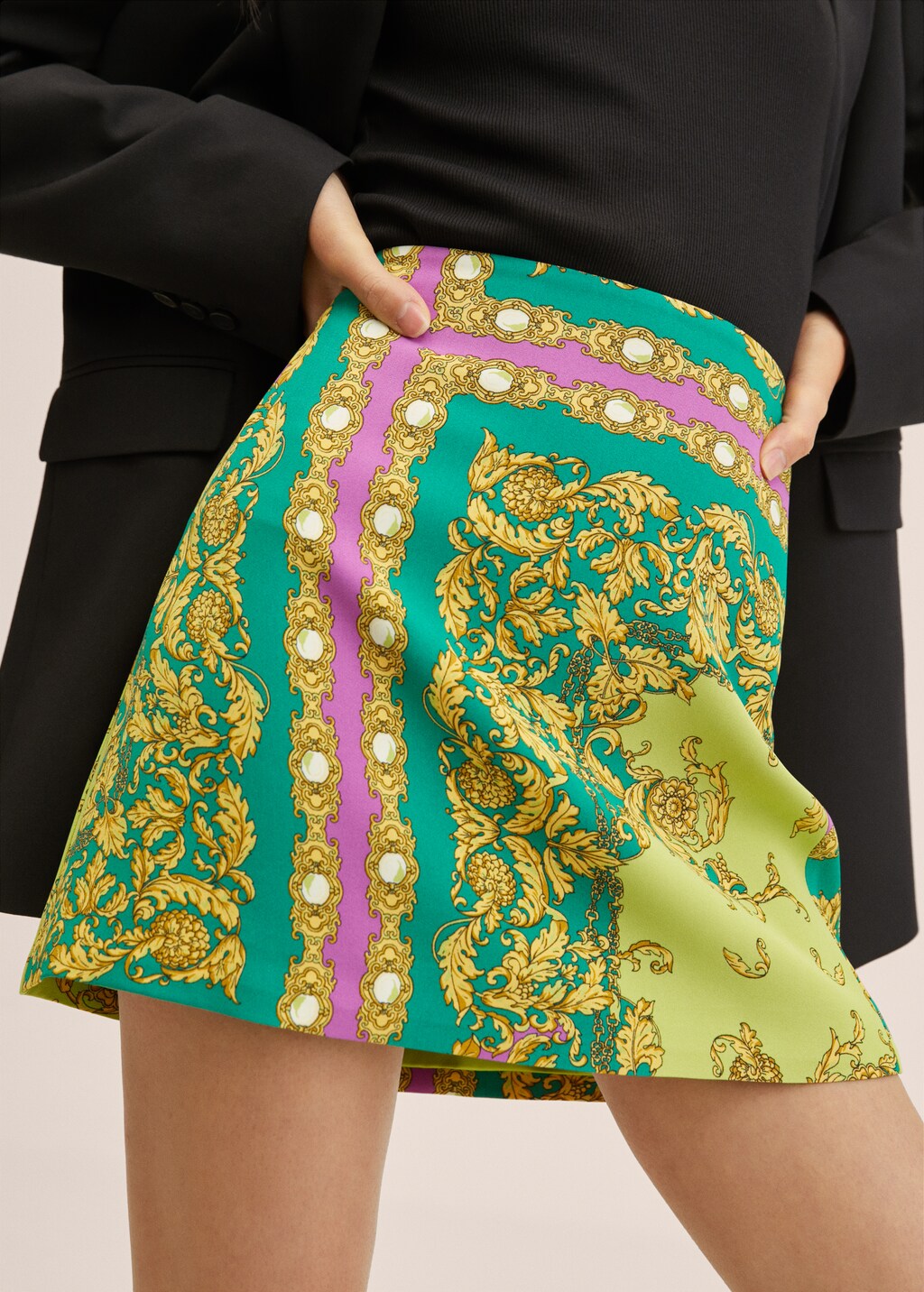 Baroque print skirt - Details of the article 1