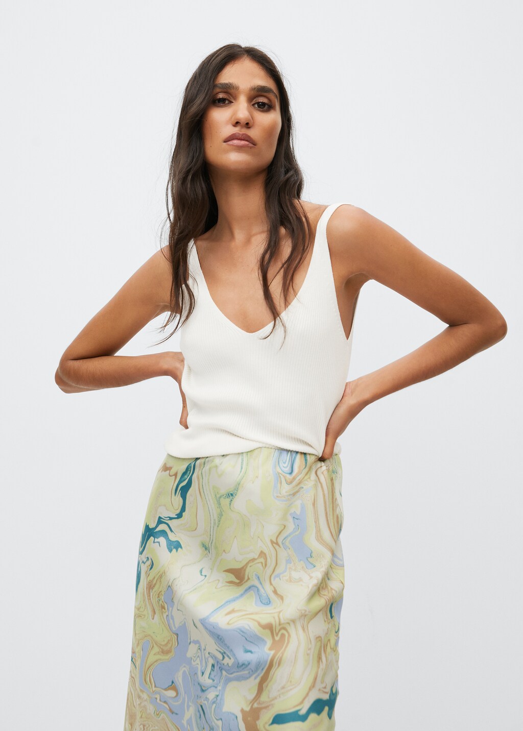 Marble-print skirt - Details of the article 1