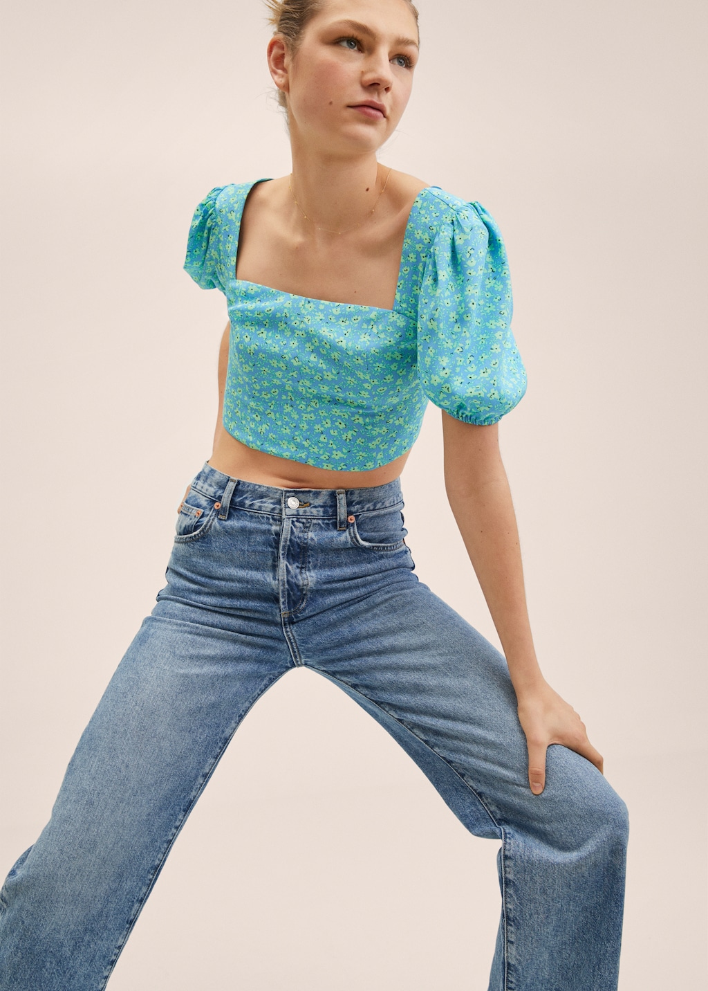 Blusa crop estampada - Detalle del artículo 1