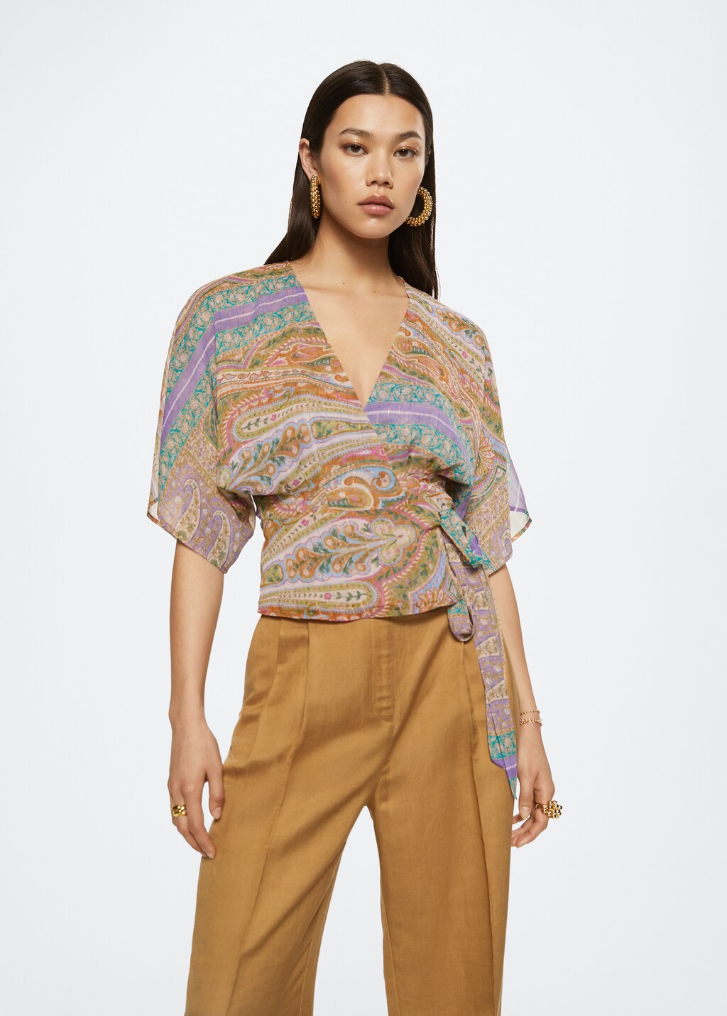 Paisley chiffon blouse - Medium plane