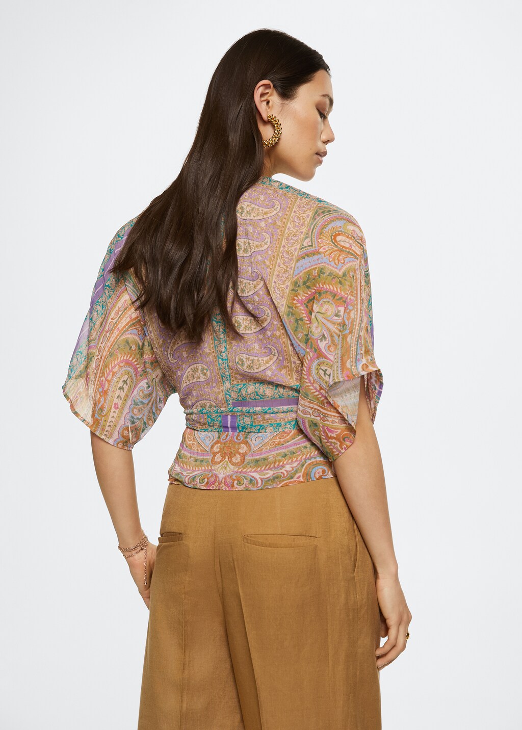 Paisley chiffon blouse - Reverse of the article