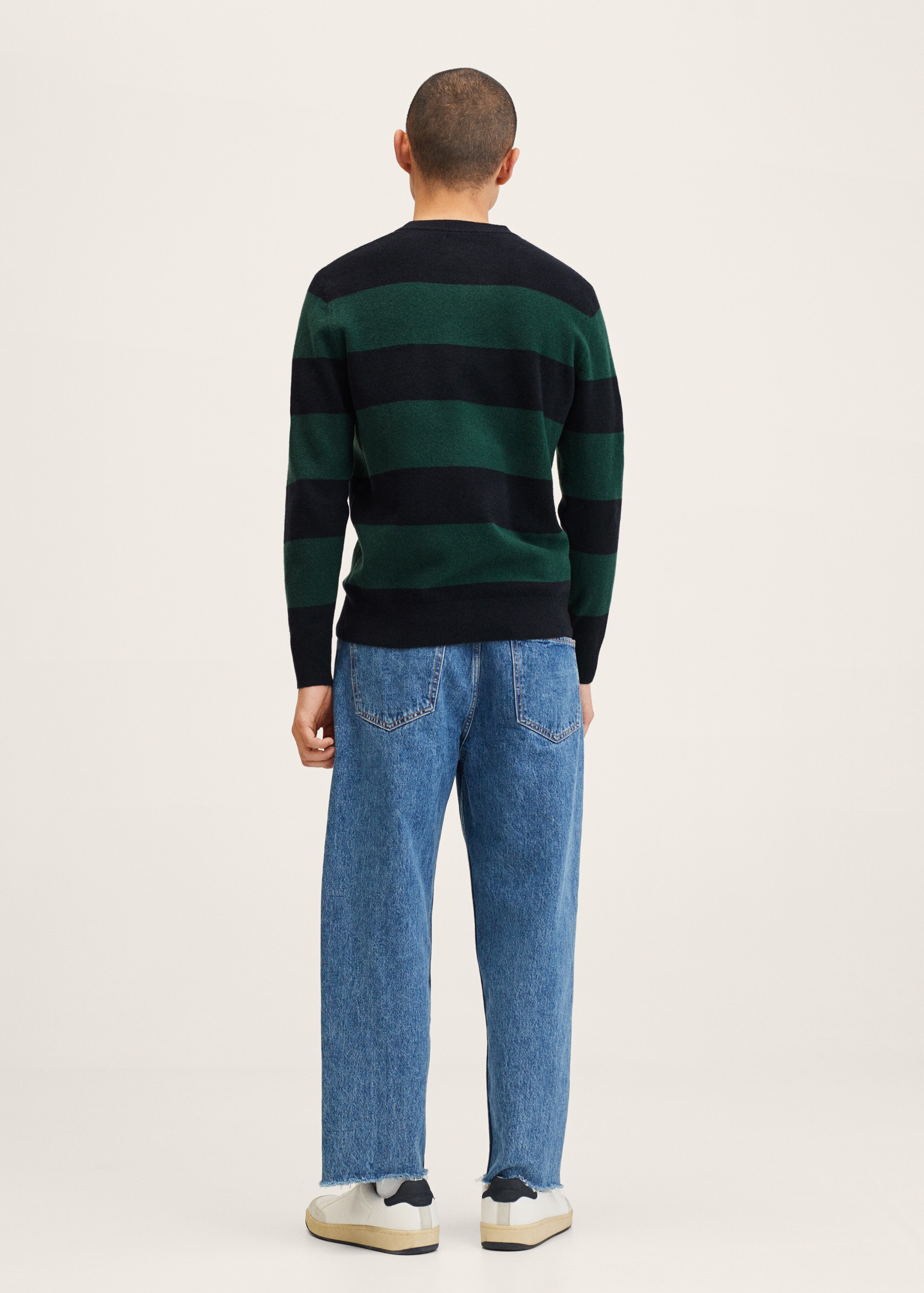 Stripe textured sweater - Reverse of the article