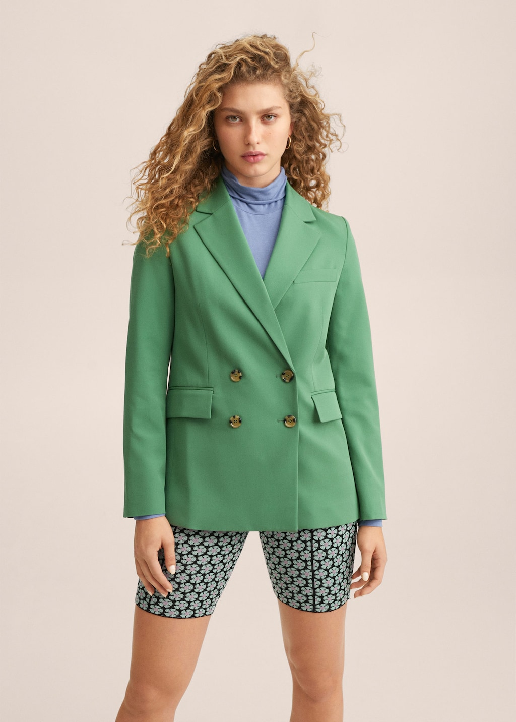 Blazer vert outlet mango