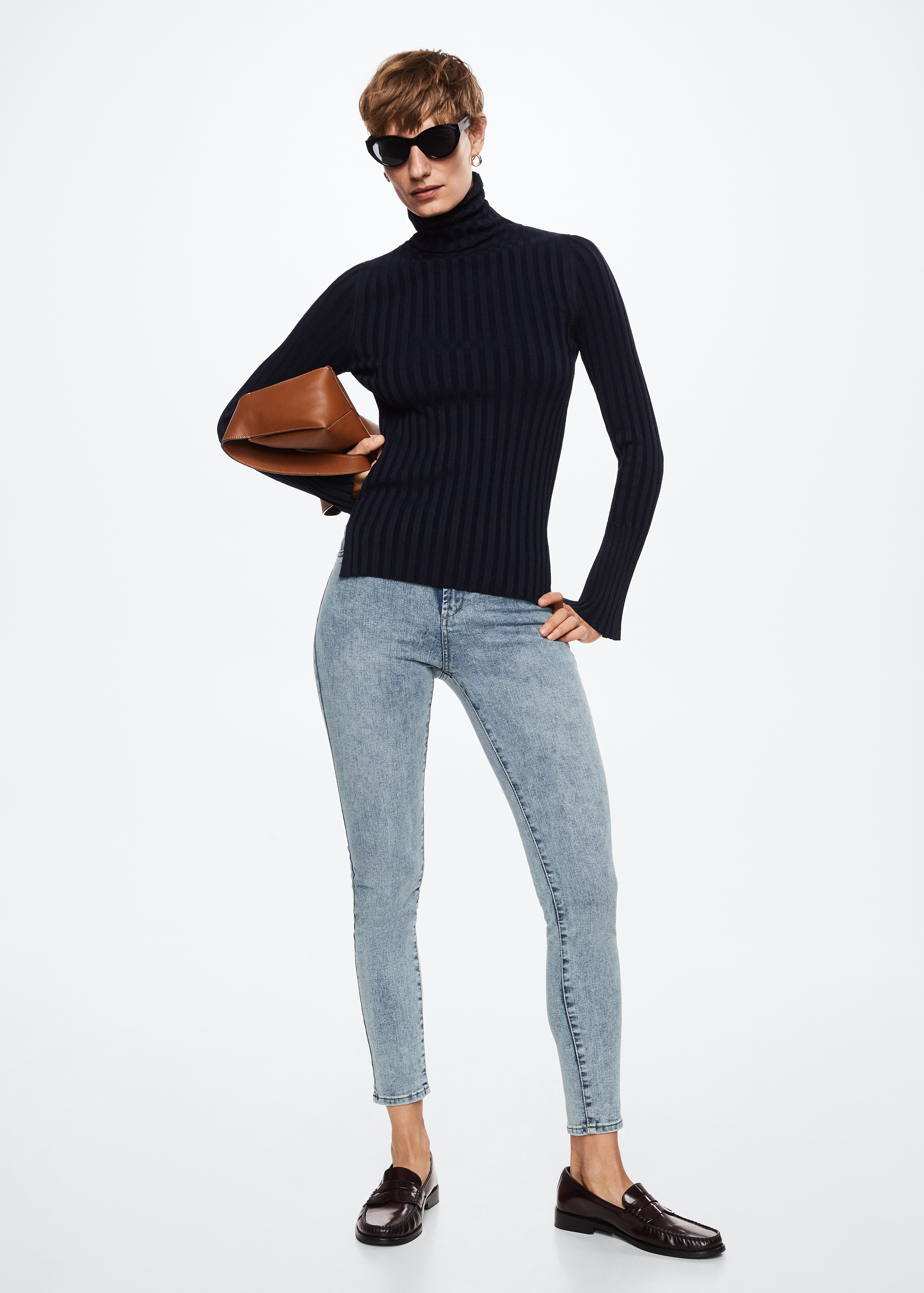 Skinny Jeans mit mittlerem Bund Elsa - Allgemeine Ansicht