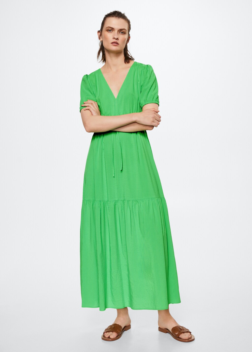 Green flowy maxi dress best sale