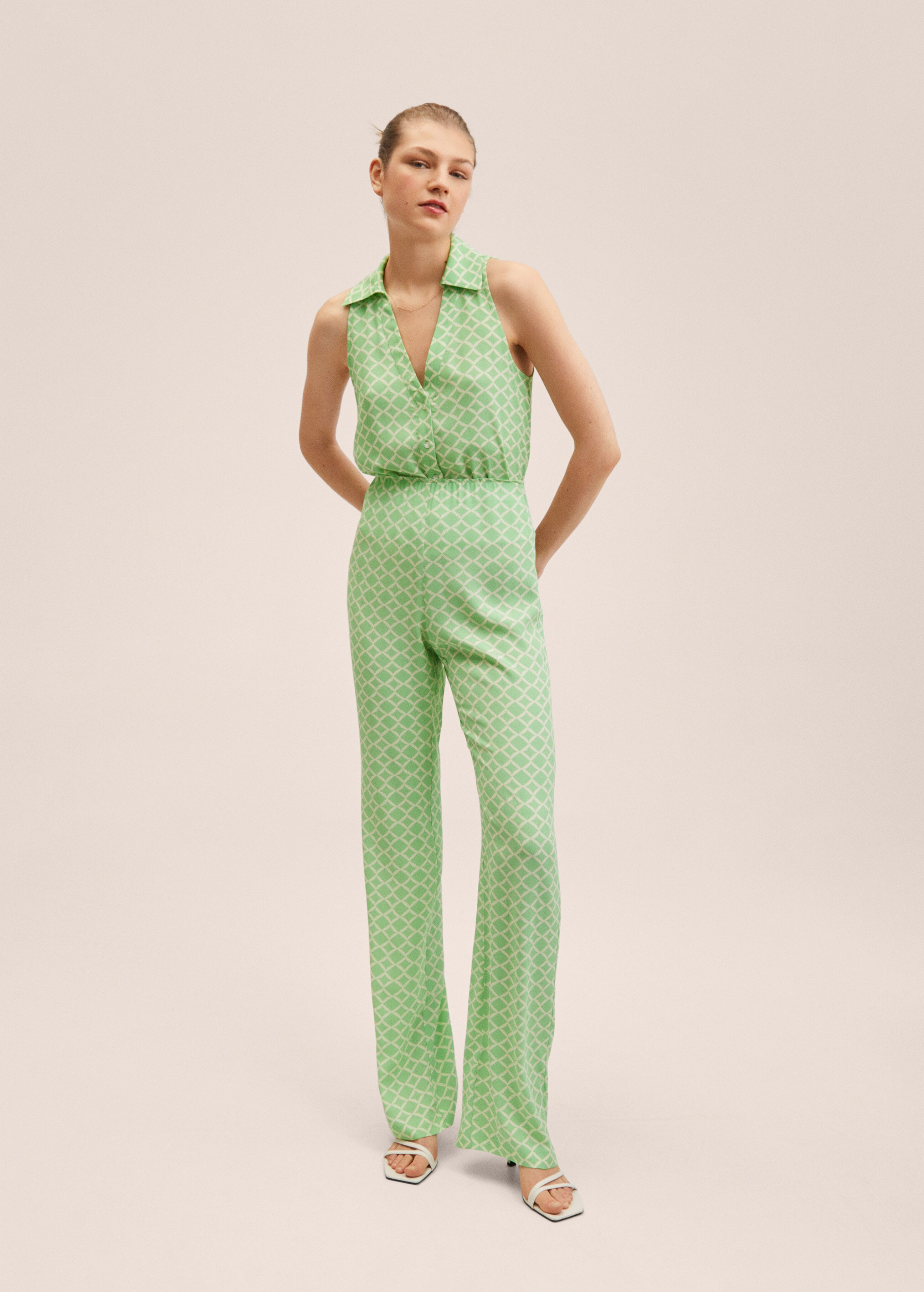 Flowy printed trousers - General plane