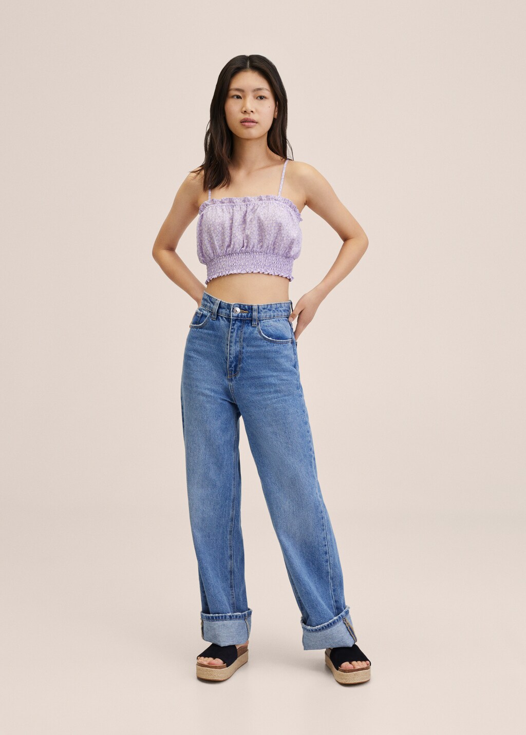 Floral crop top - General plane