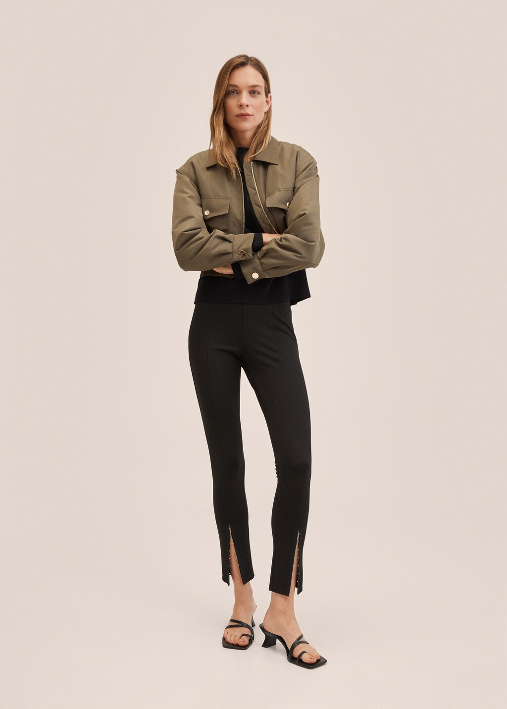 Slit hem leggings - General plane