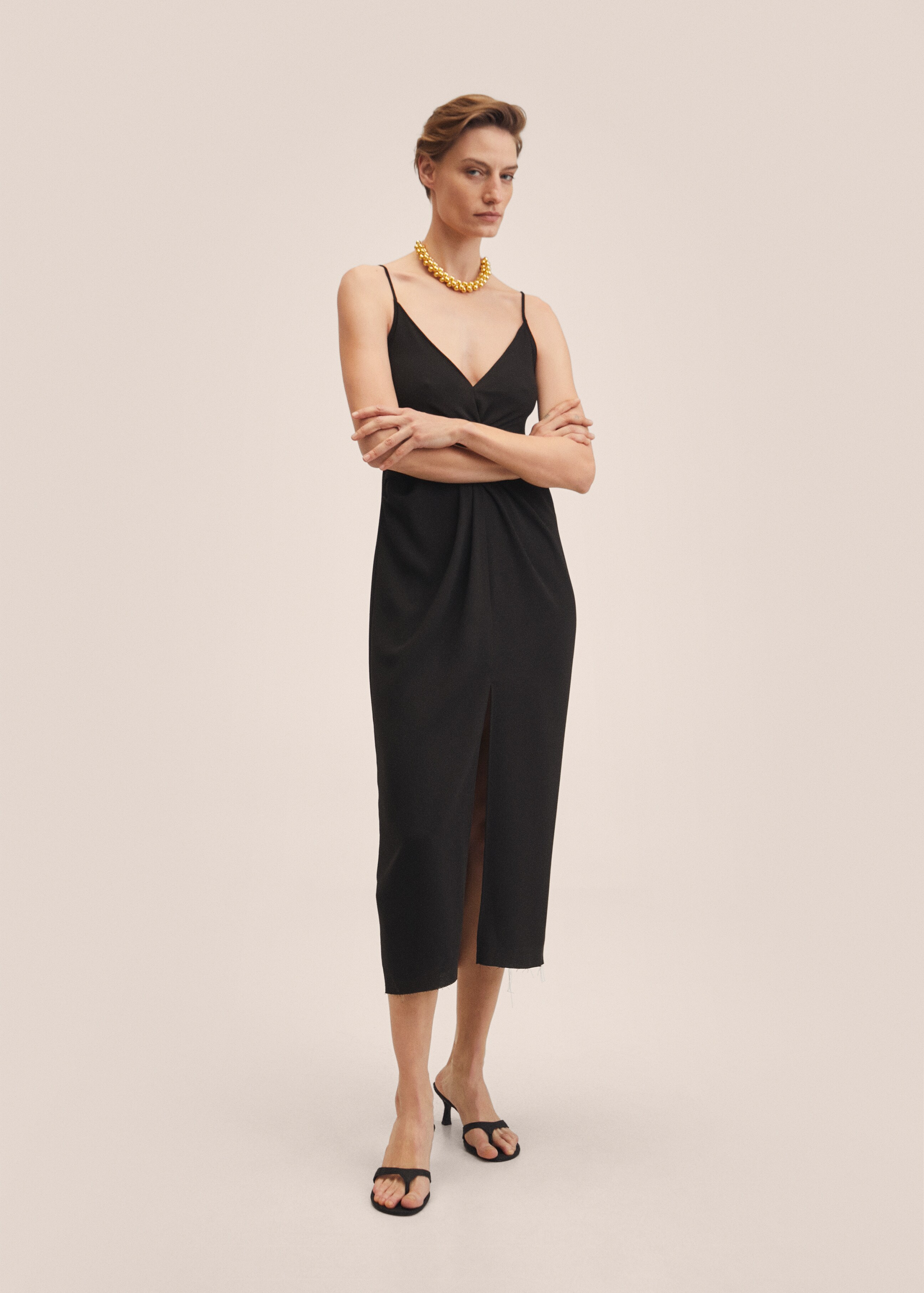 Cut-out ruched dress - General plane