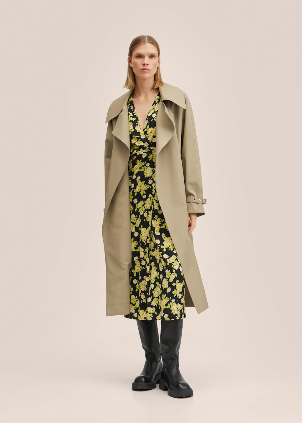 Oversized cotton trench - General plane