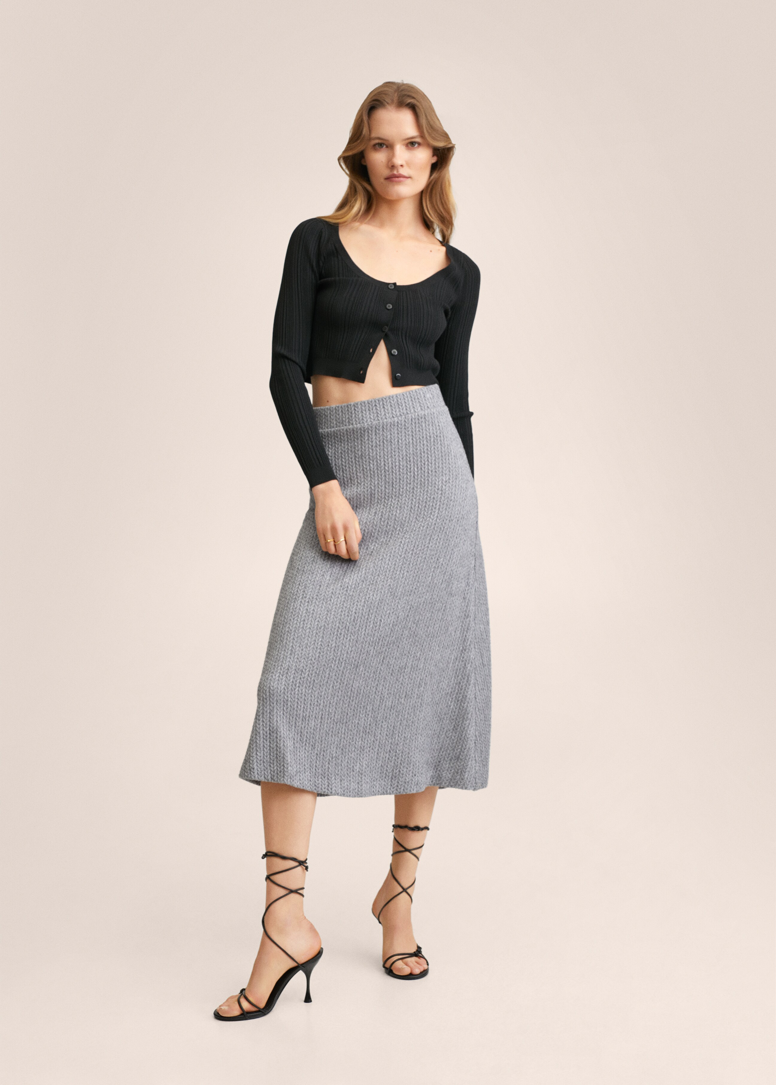 Cable-knit skirt - General plane