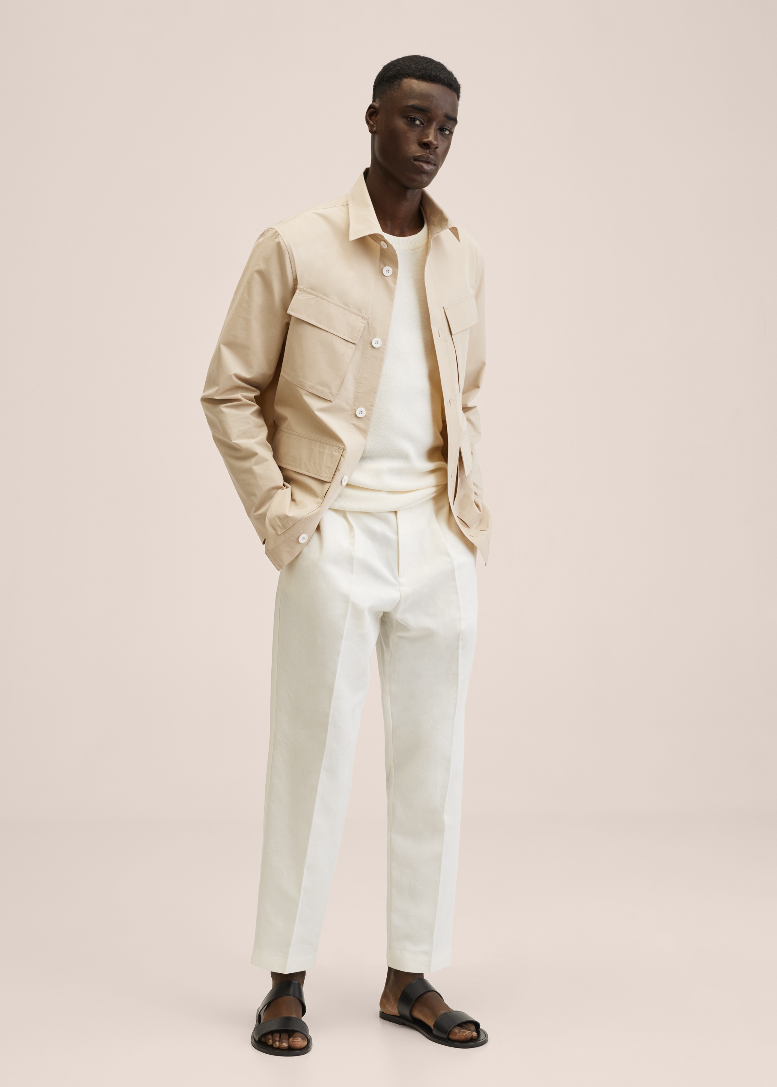 Cotton safari-style jacket - General plane