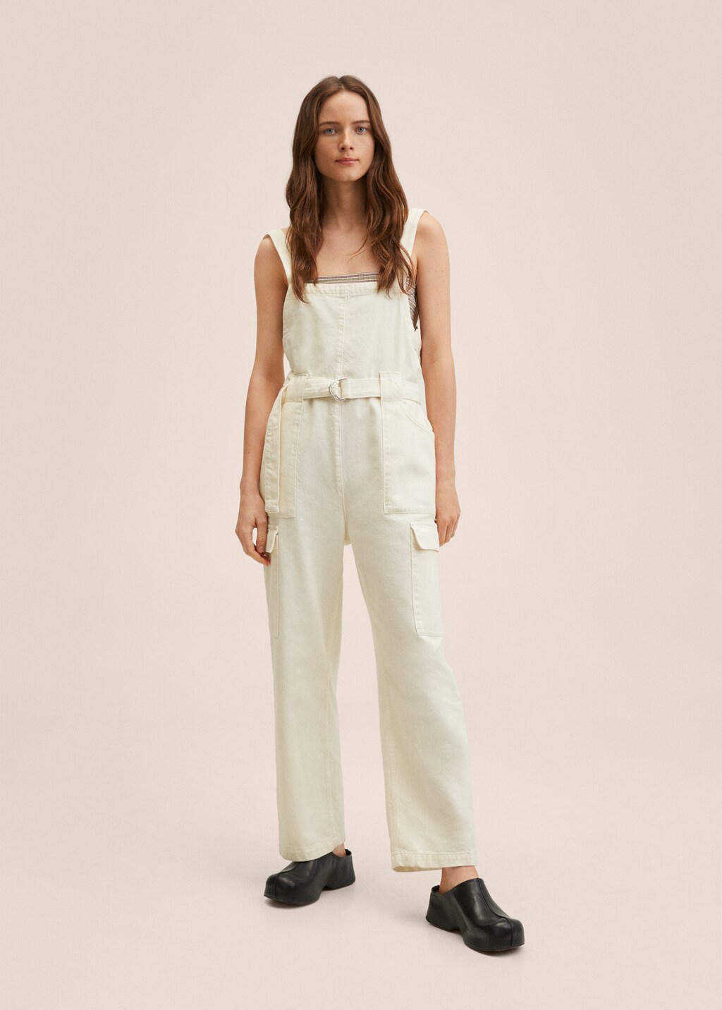 Straight denim dungarees - General plane