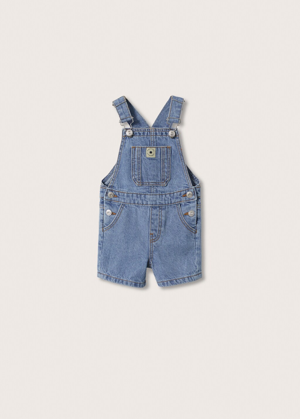 Short denim dungarees - General plane