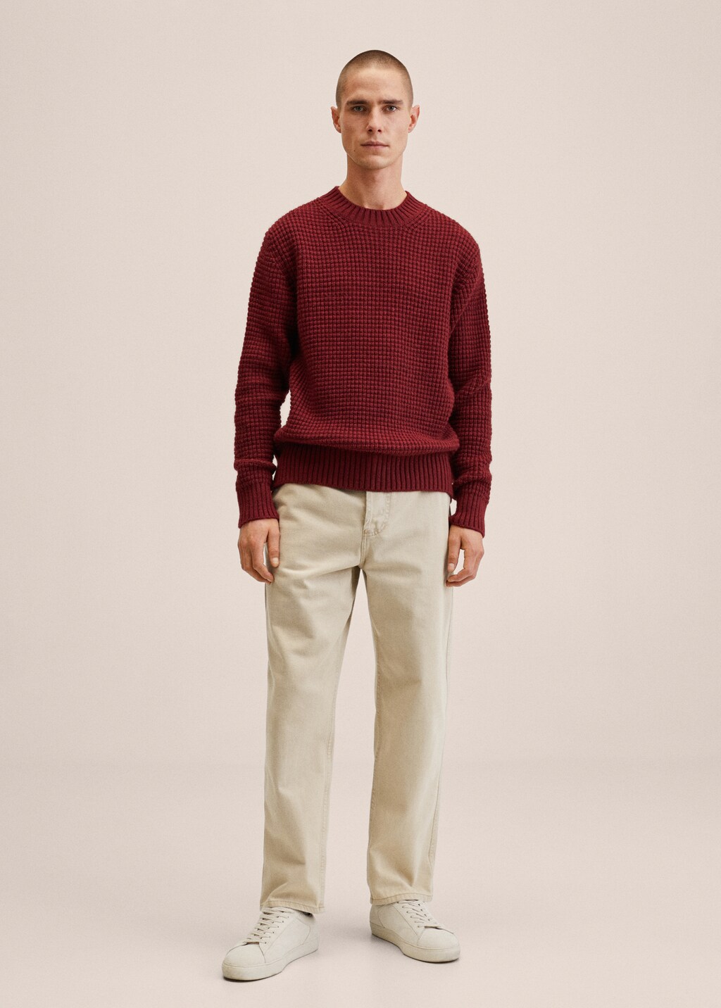 Structured flecked sweater - General plane