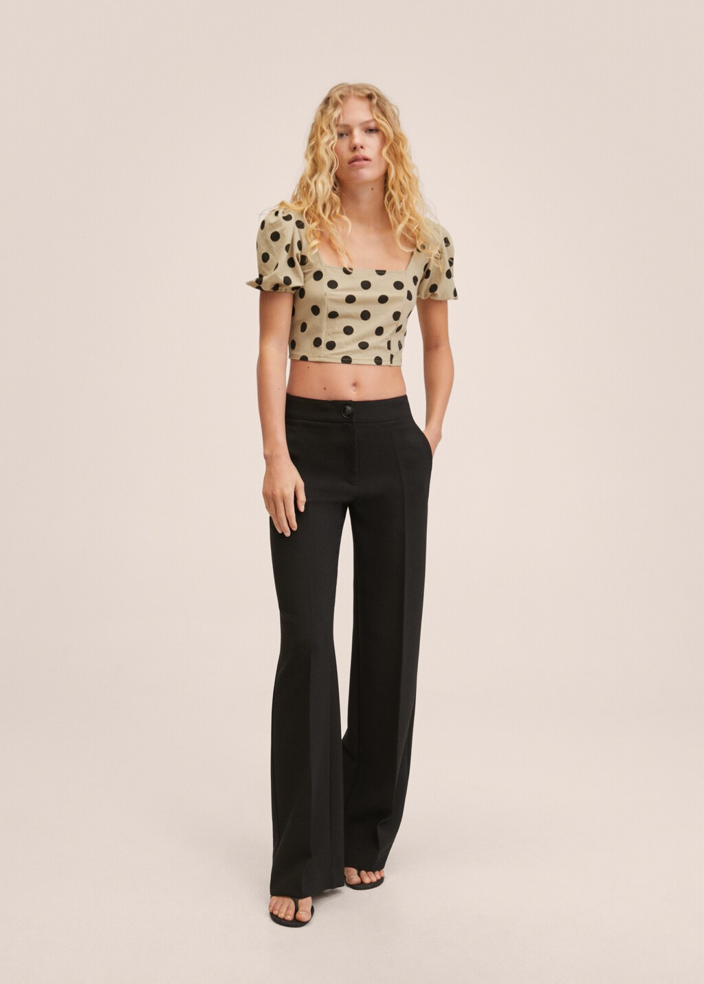 Polka-dot crop top - General plane