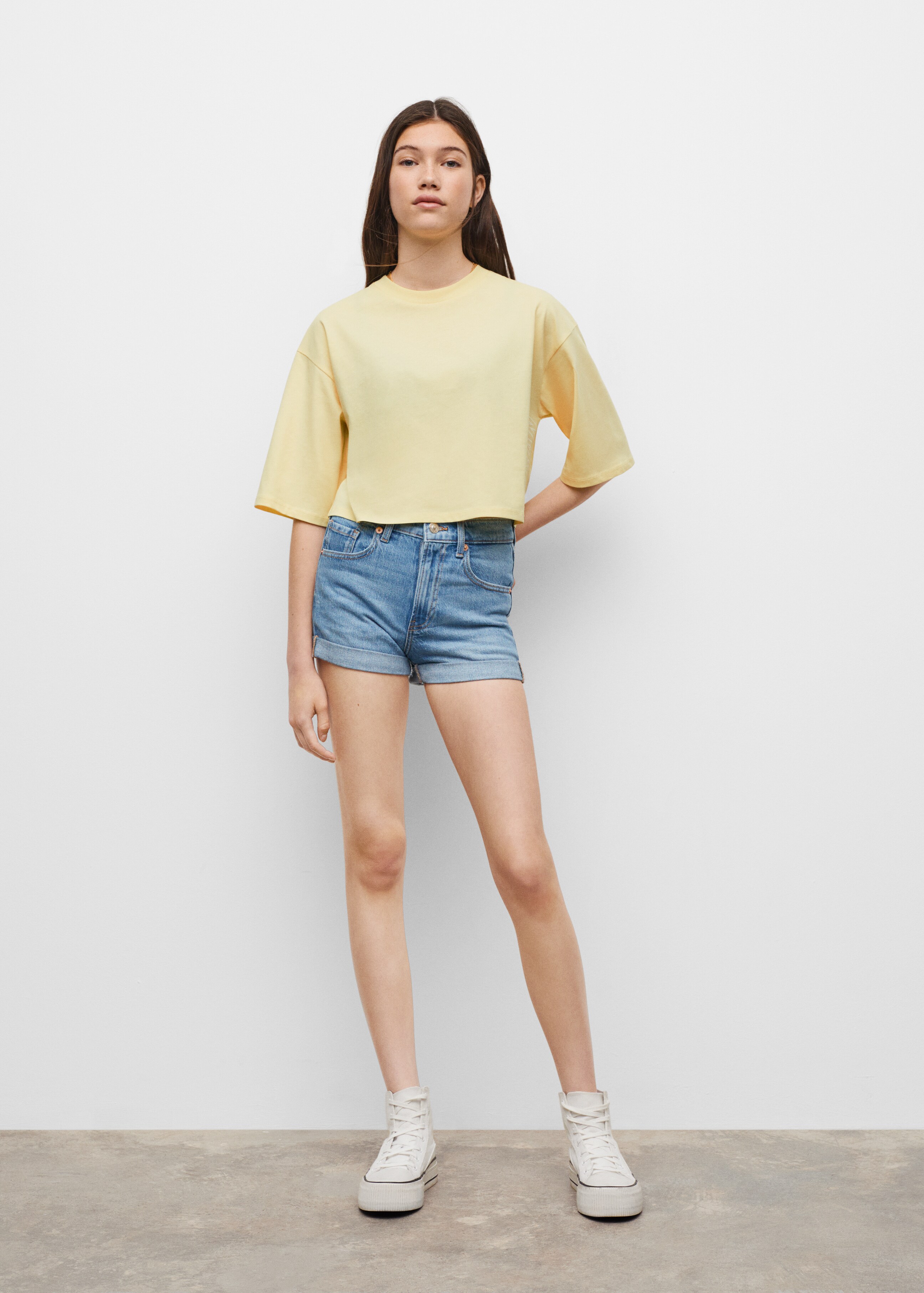 Cropped cotton T-shirt - General plane