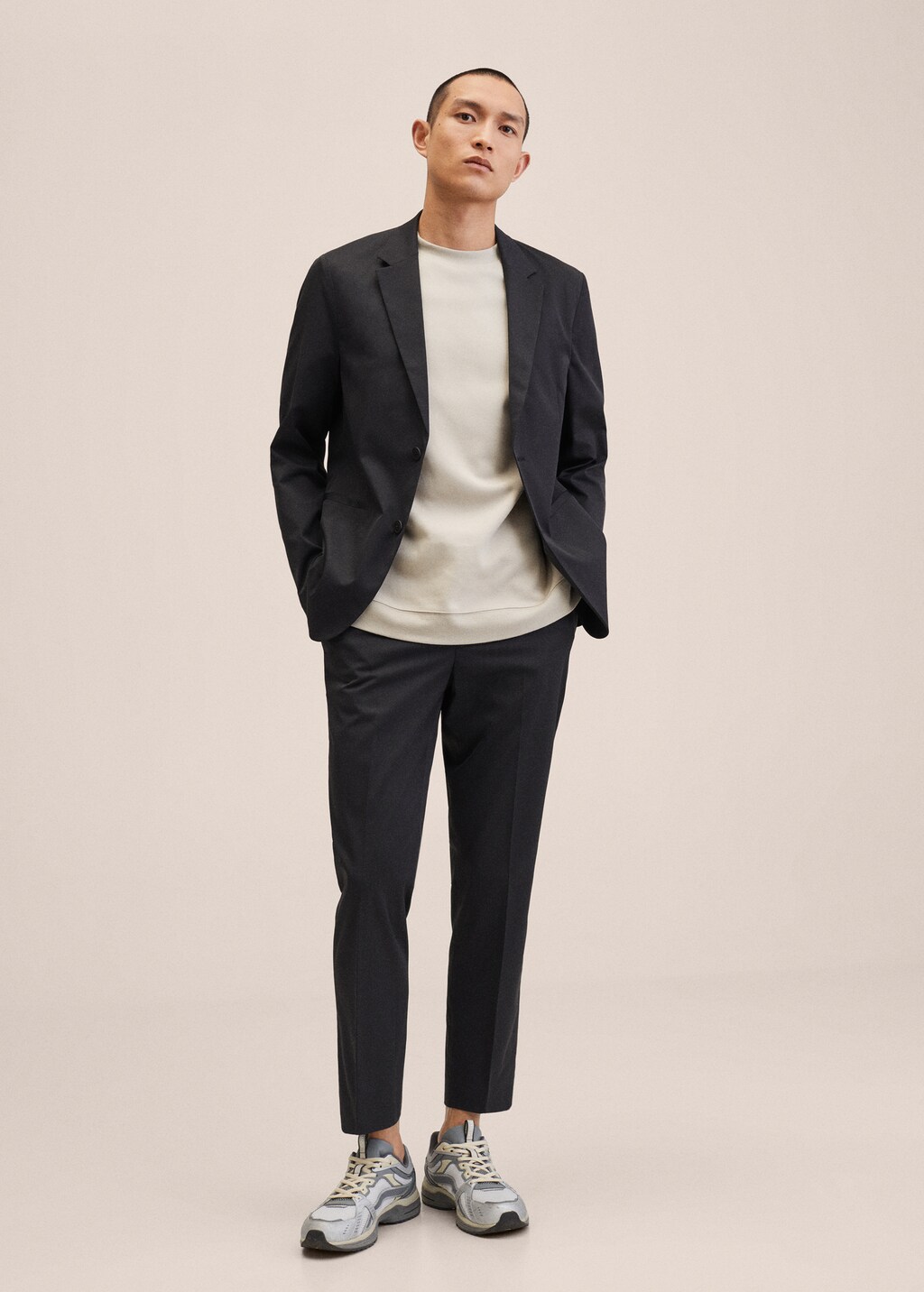 Slim-fit stretch suit blazer - General plane