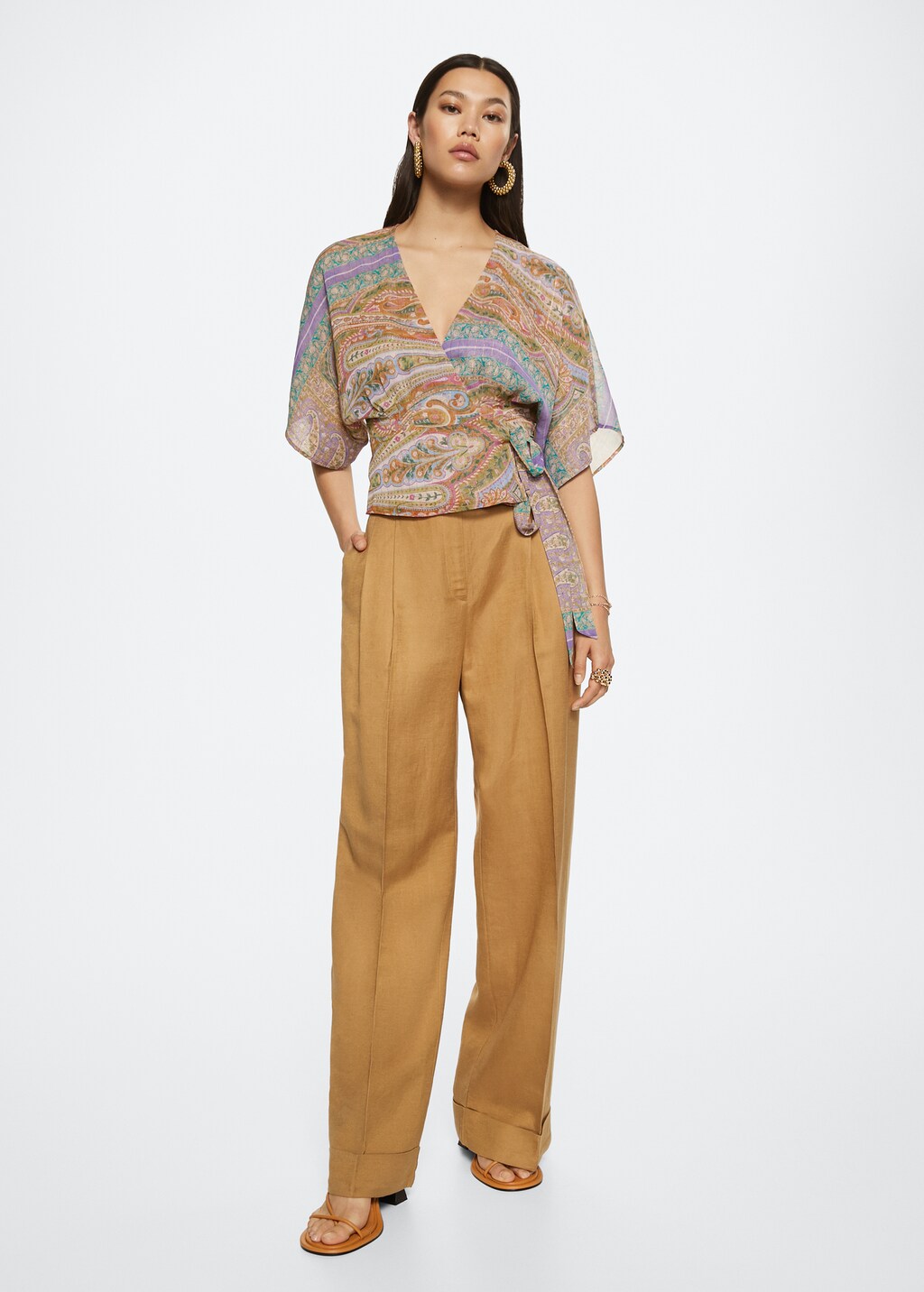 Paisley chiffon blouse - General plane