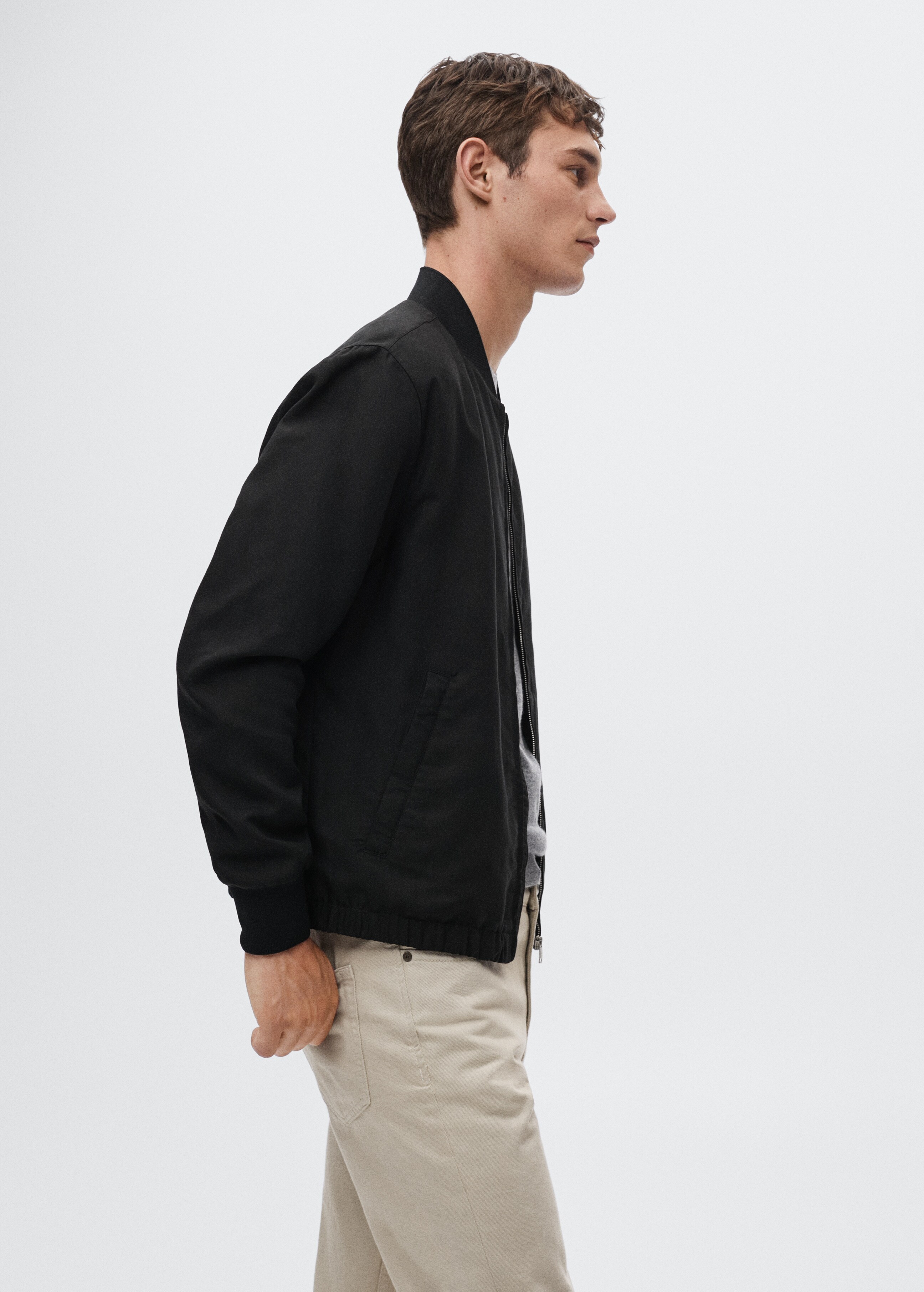 Casaco de estilo bomber de linho Tencel - Pormenor do artigo 2