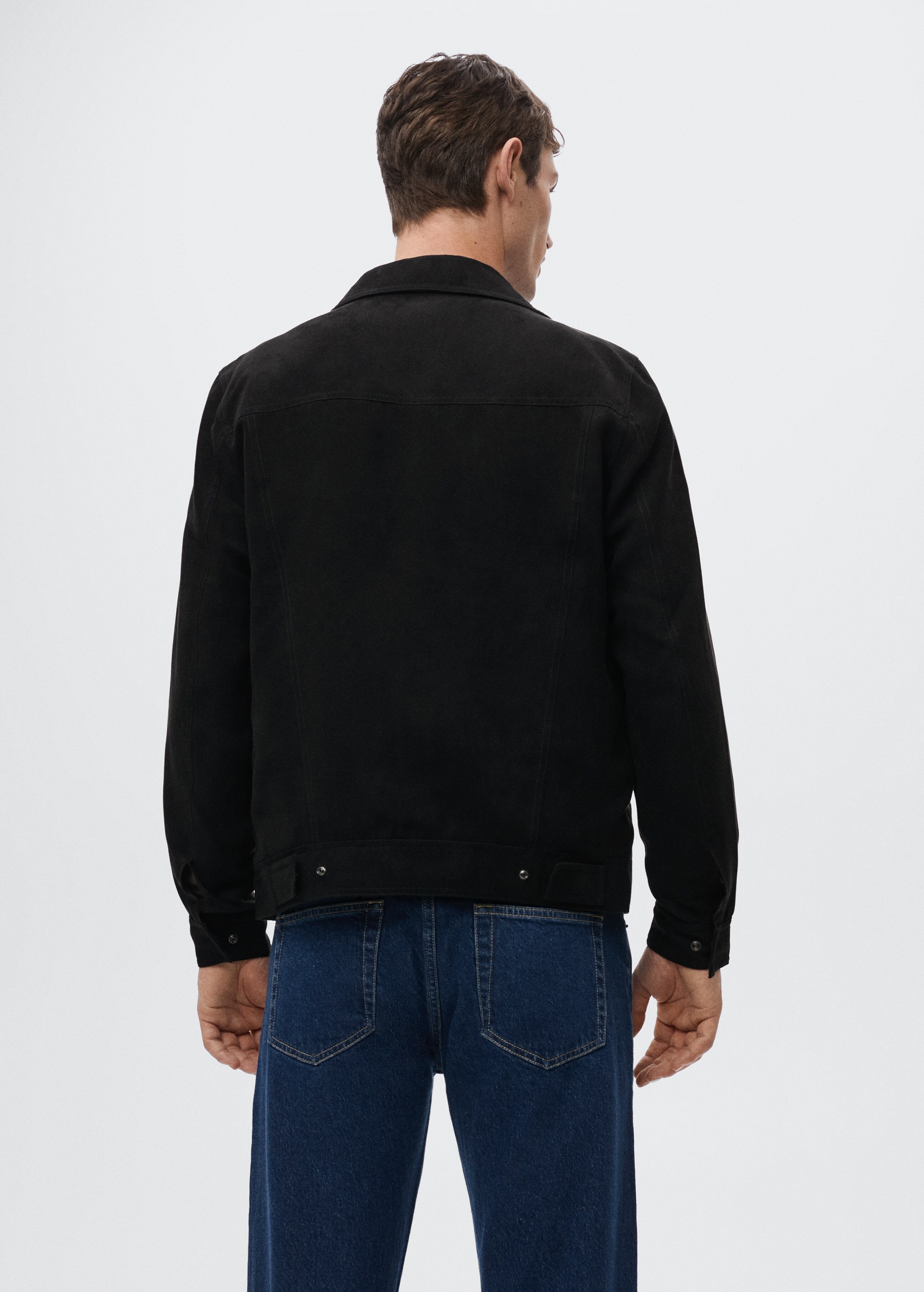 Suede effect jacket - Reverse of the article