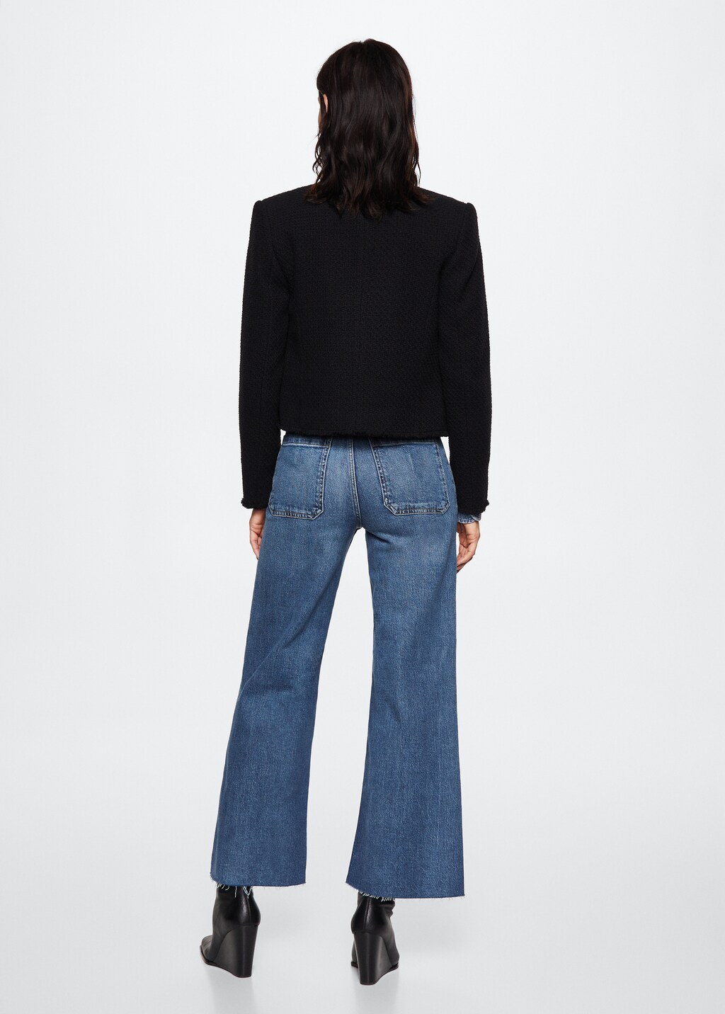 Jupe-culotte jean taille haute - Verso de l’article