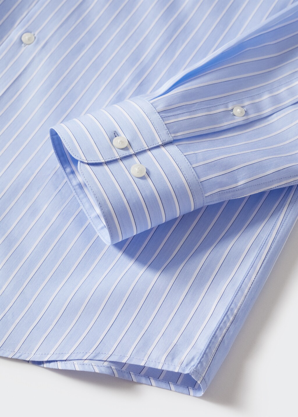 Slim fit cotton striped suit shirt - Details of the article 7