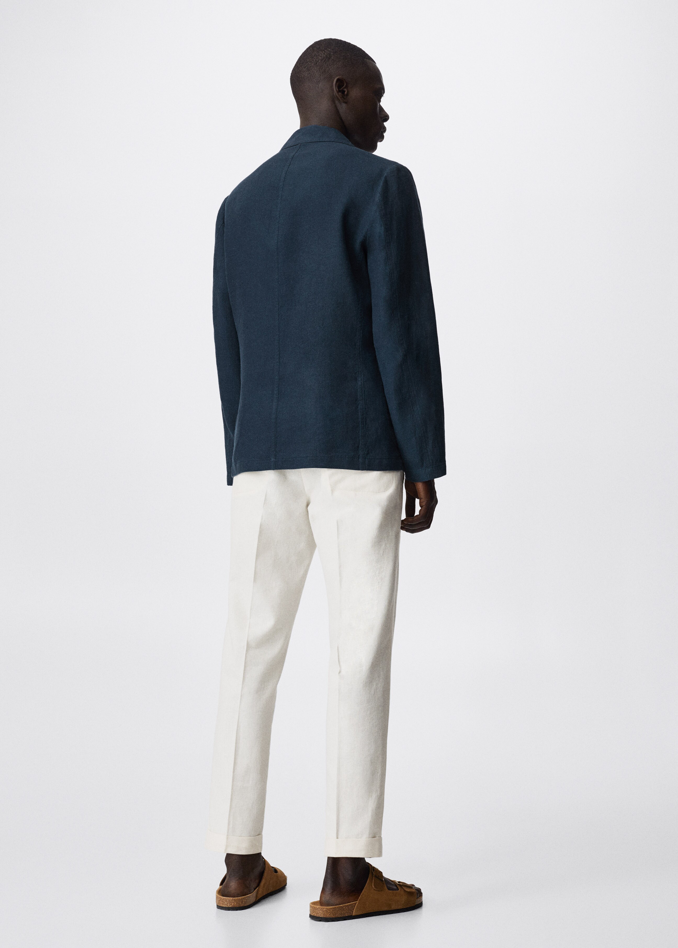 Slim-fit linen jacket - Reverse of the article