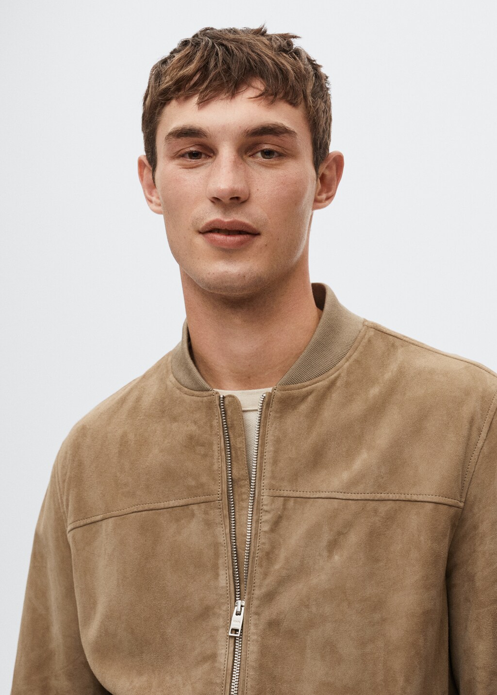 Suede bomber jacket - Details of the article 1